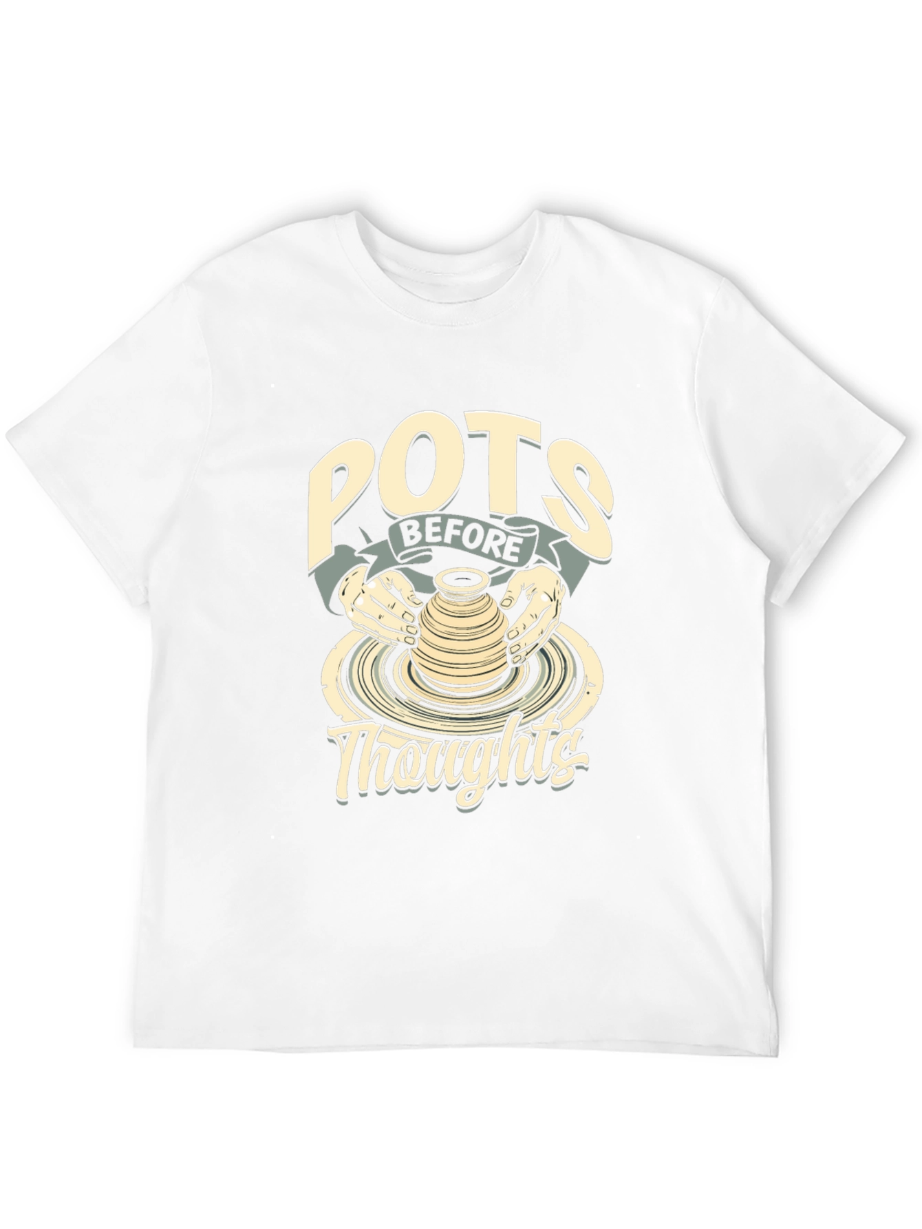 POTS BEFORE Thoughts Black Graphic Tee