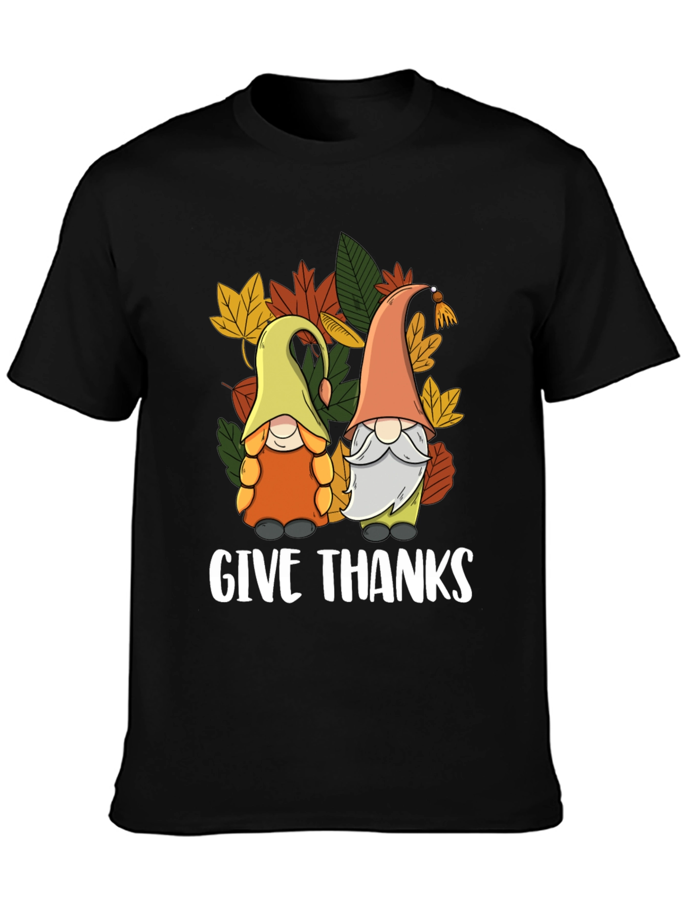 Give Thanks Thanksgiving Gnomes T-Shirt