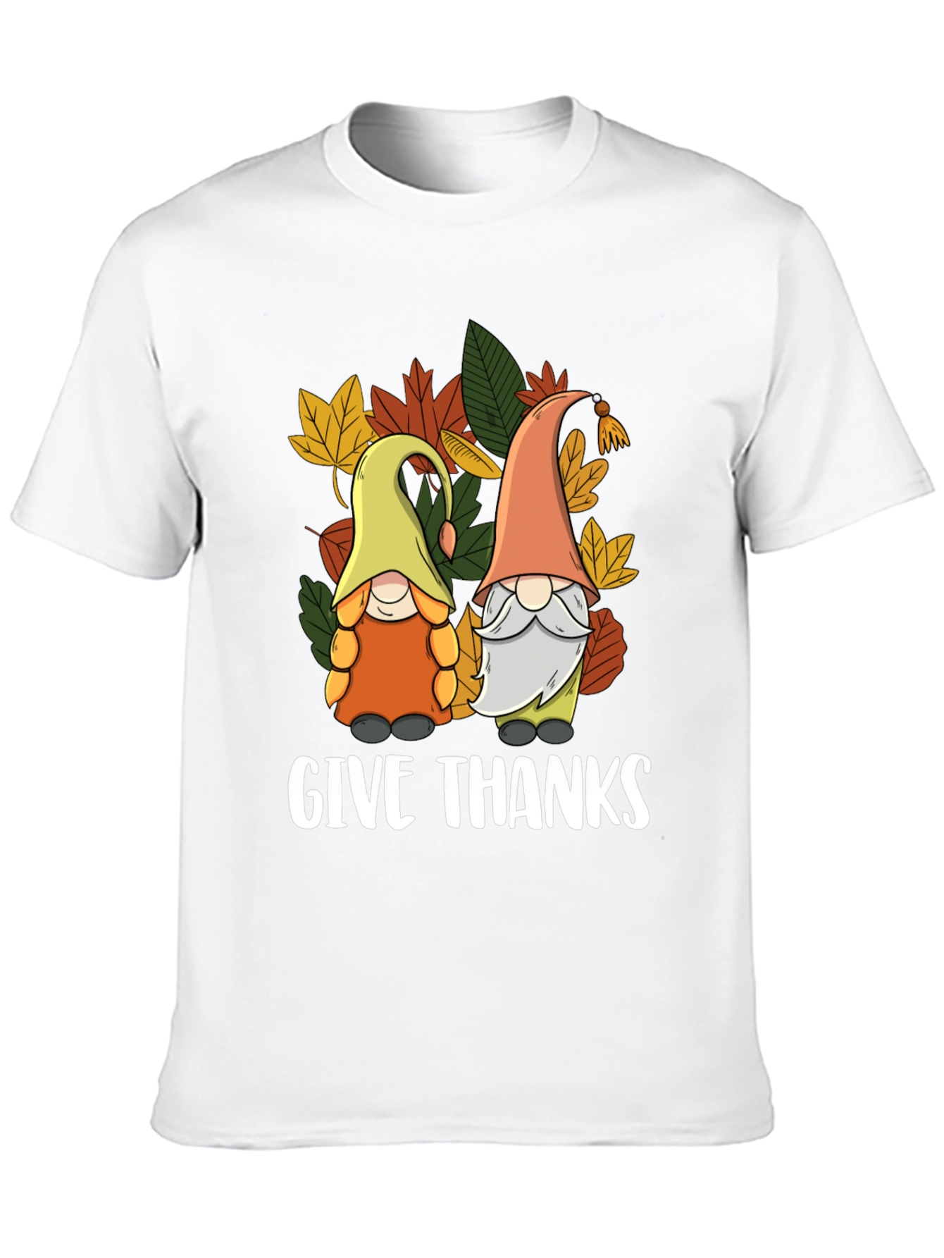 Give Thanks Thanksgiving Gnomes T-Shirt