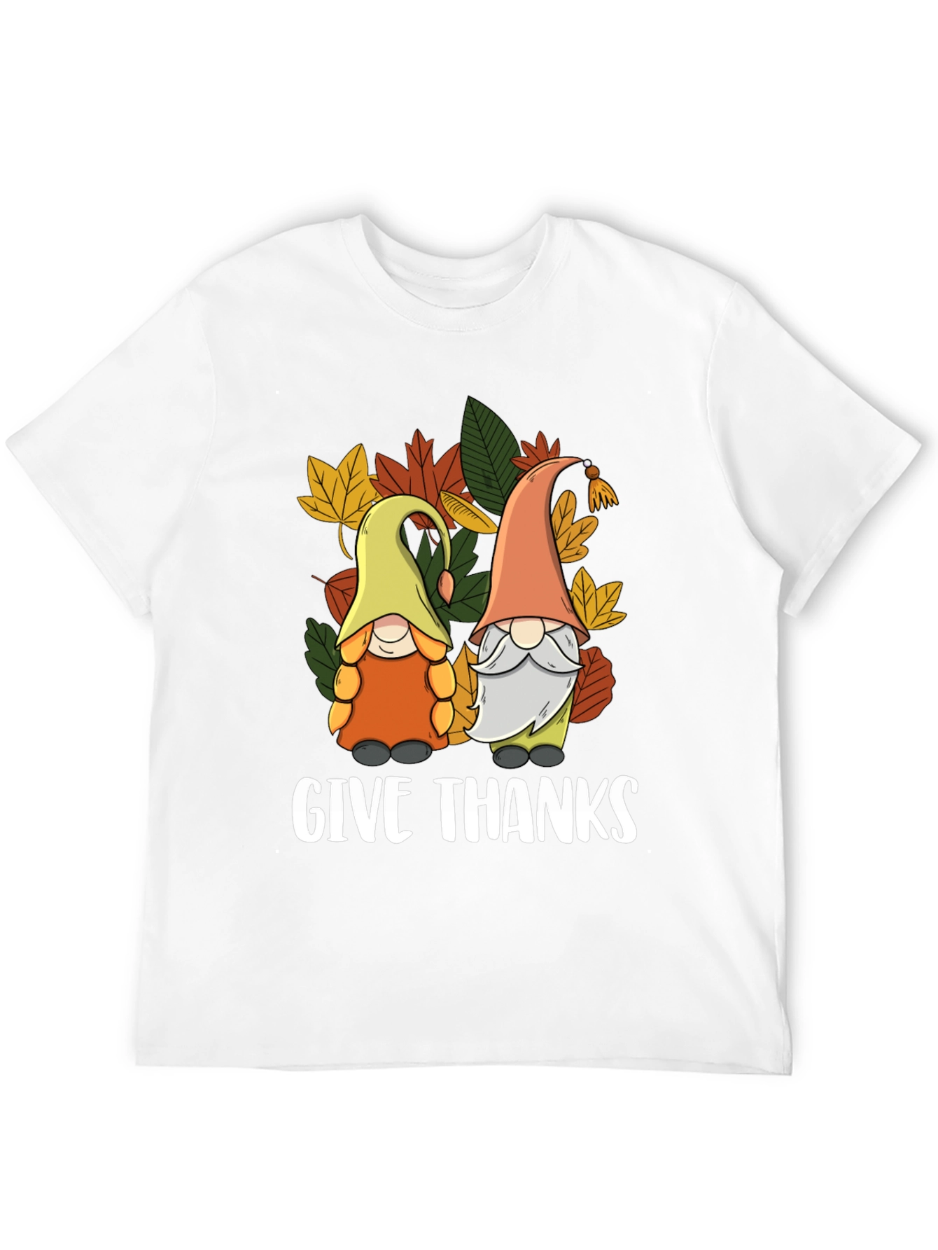 Give Thanks Thanksgiving Gnomes T-Shirt