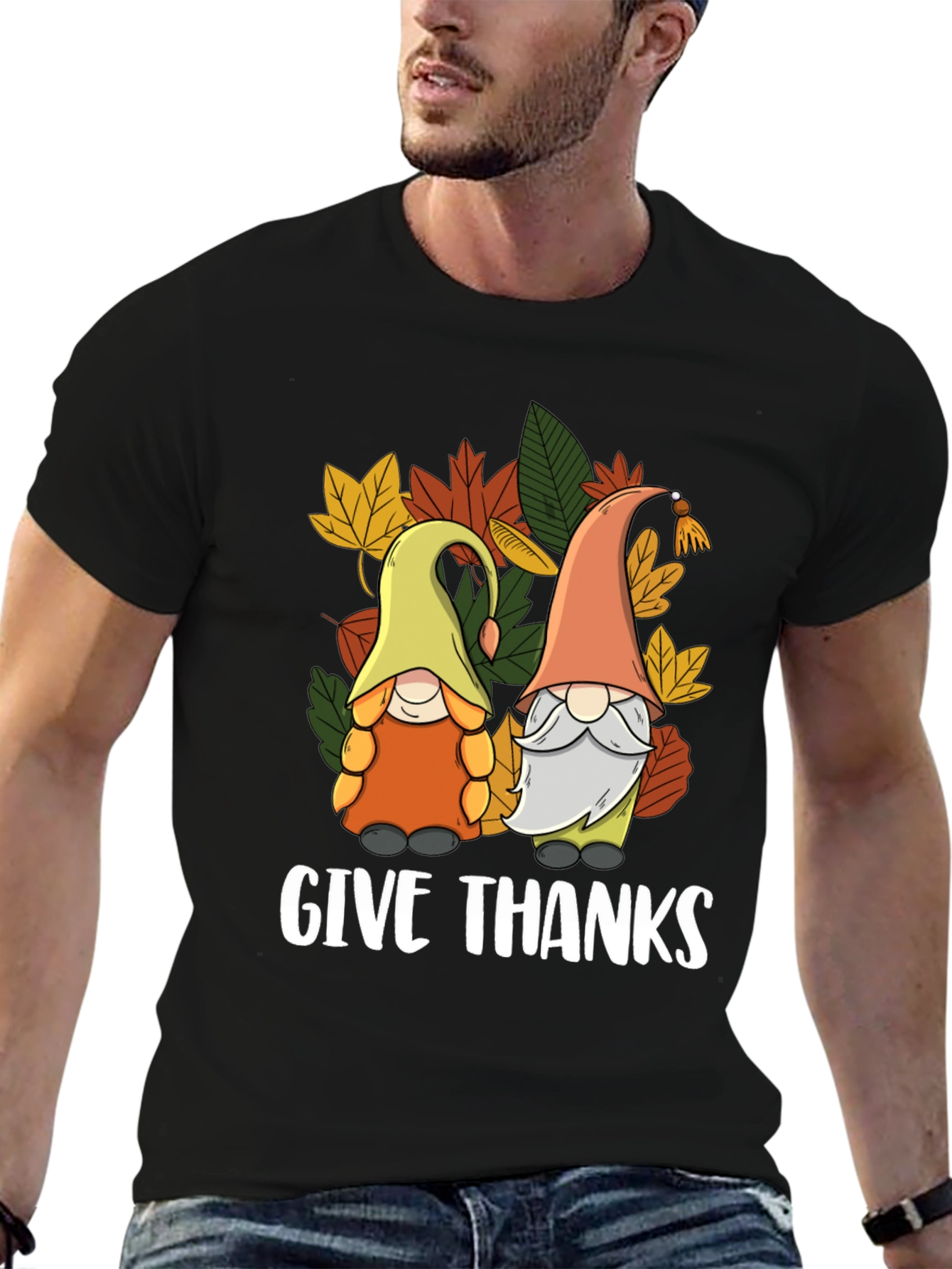 Give Thanks Thanksgiving Gnomes T-Shirt