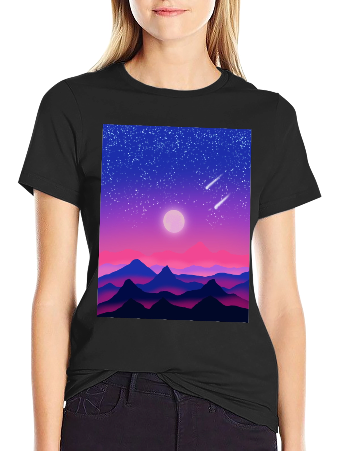 Nightscape Graphic Tee - Stylish Comfort
