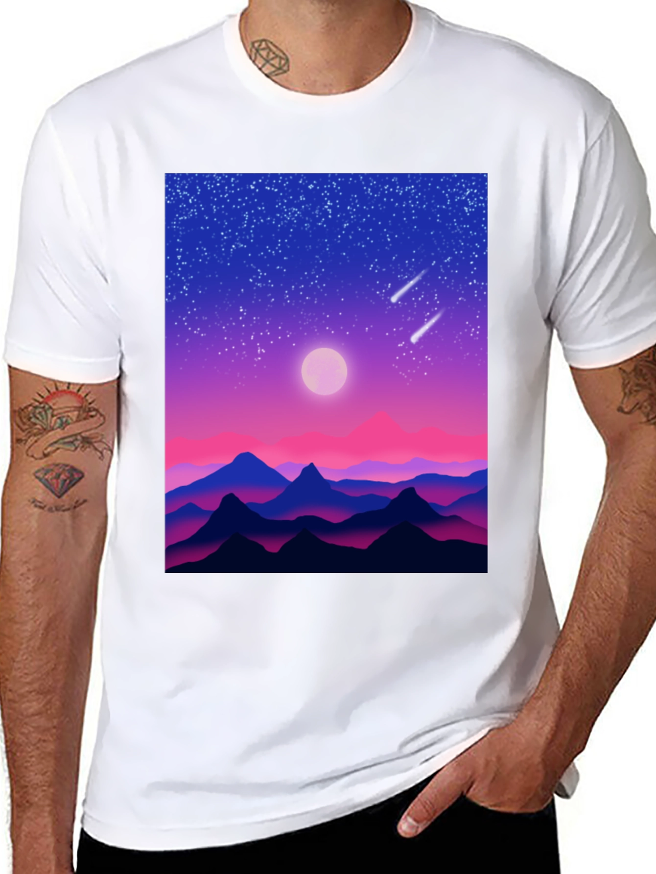 Nightscape Graphic Tee - Stylish Comfort