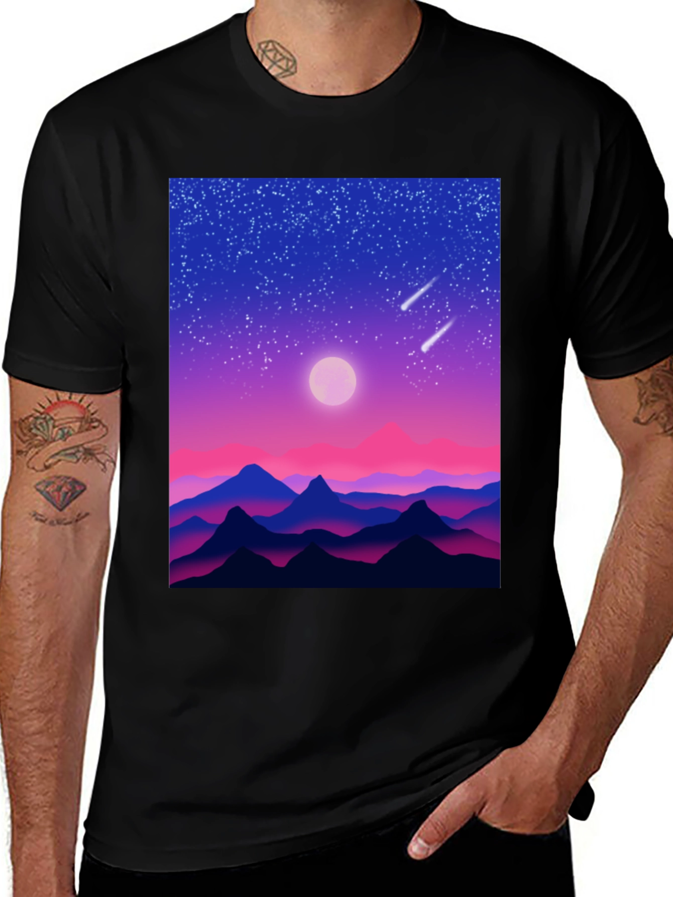 Nightscape Graphic Tee - Stylish Comfort