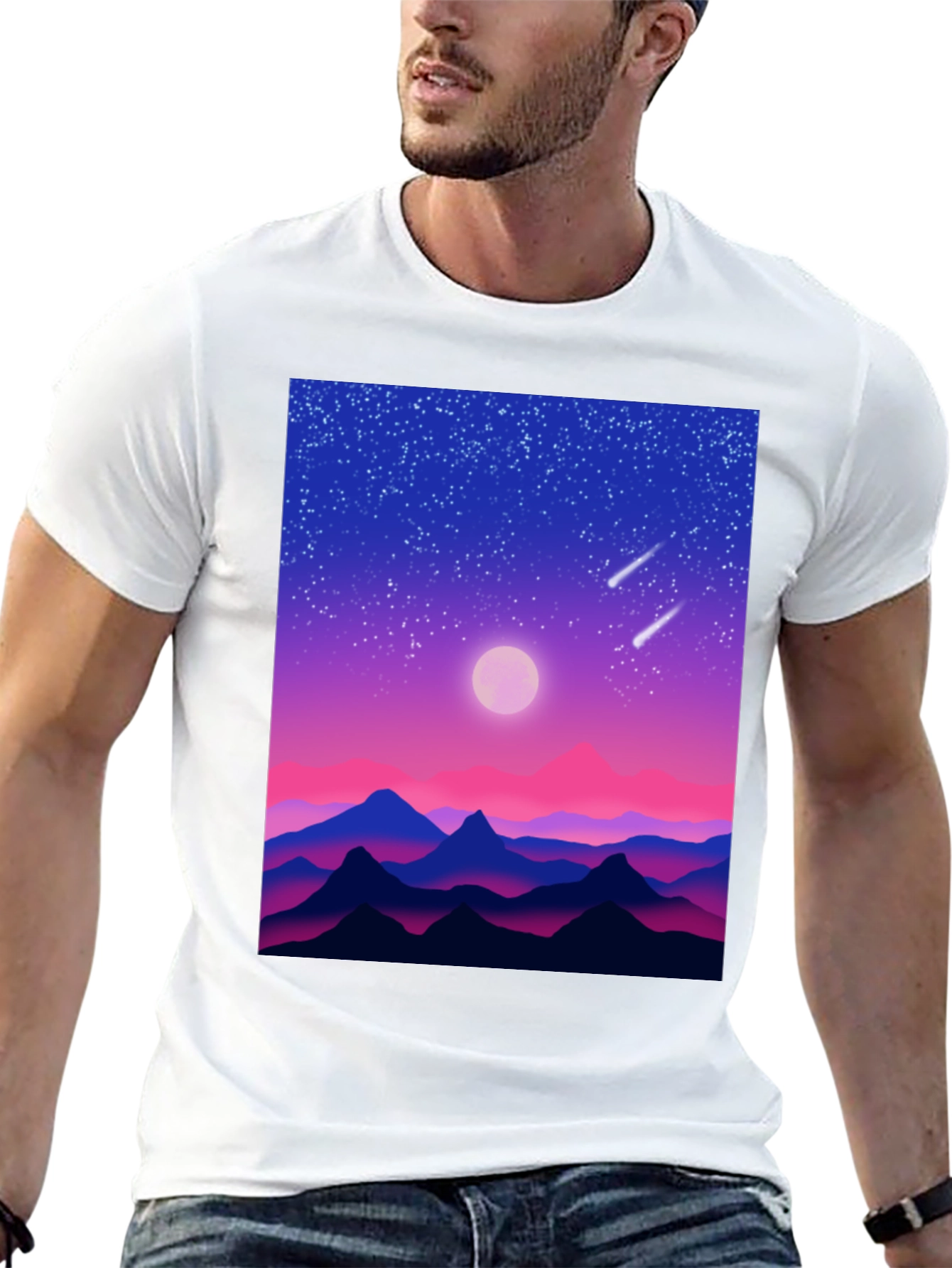Nightscape Graphic Tee - Stylish Comfort