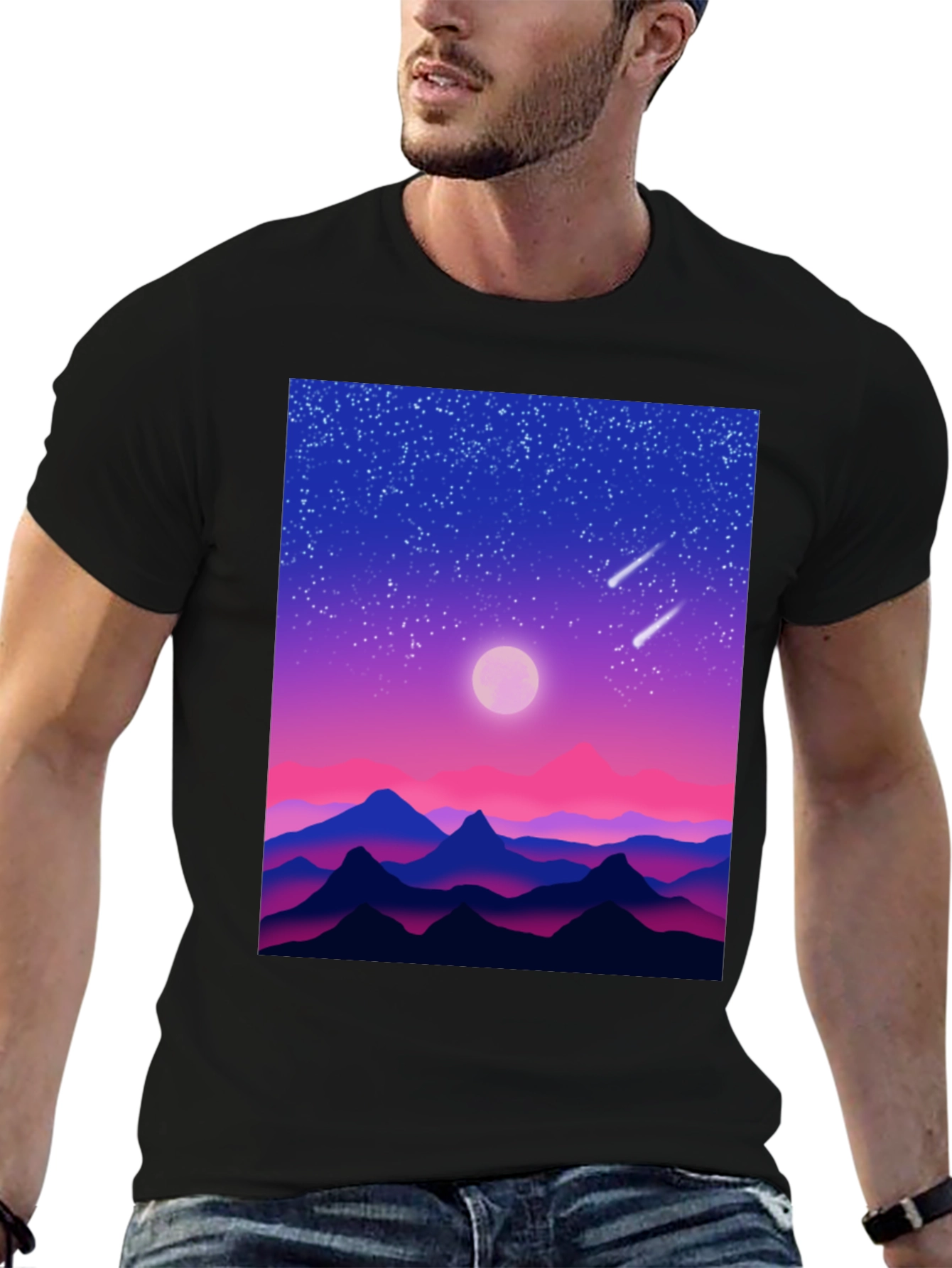 Nightscape Graphic Tee - Stylish Comfort