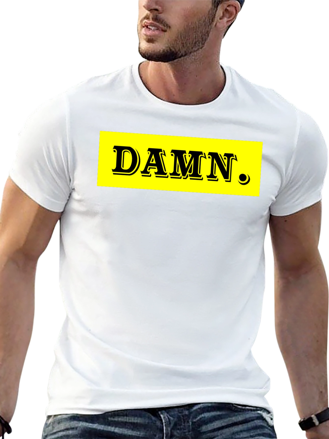 DAMN. Graphic Tee - Black Cotton Blend