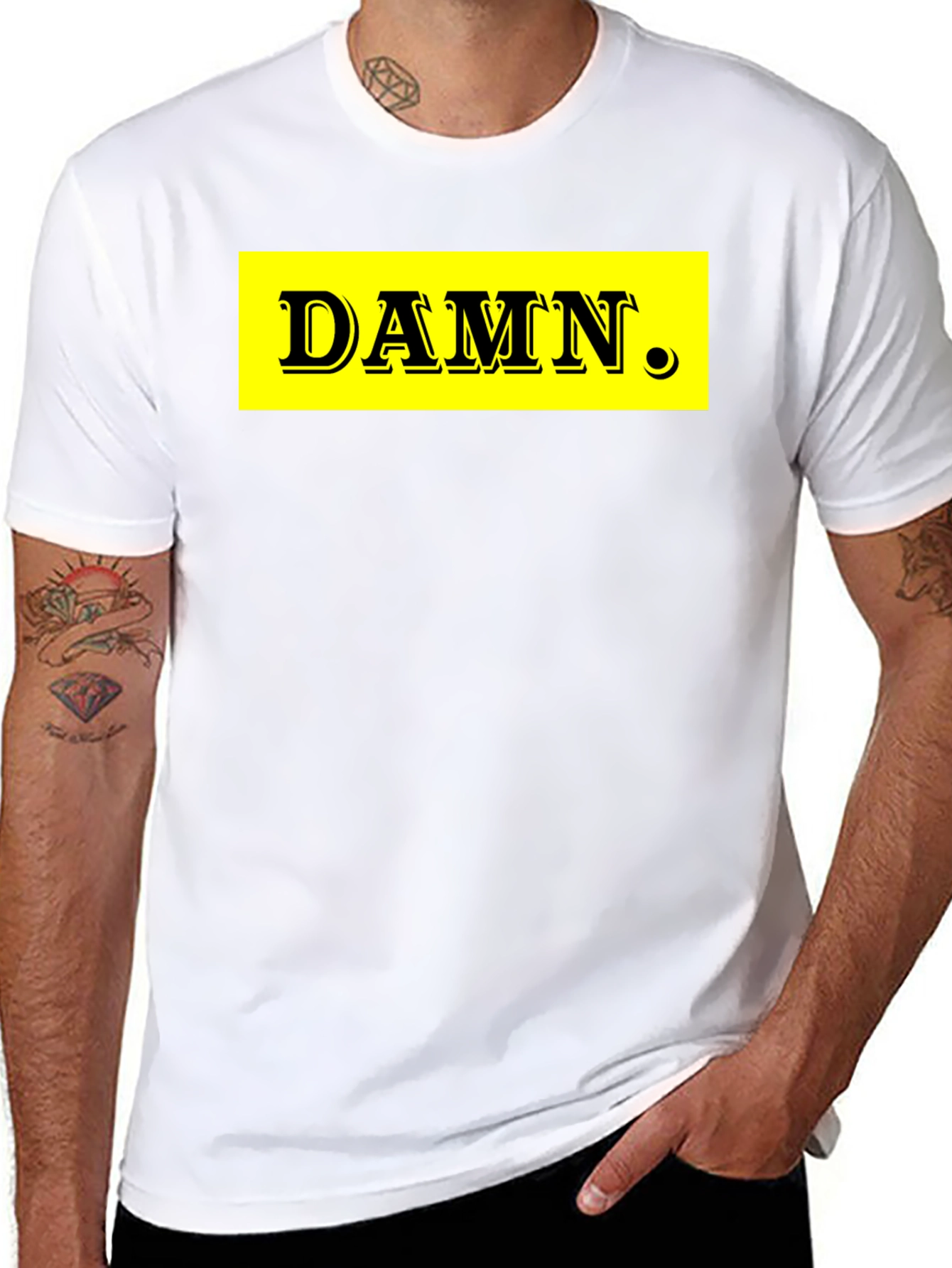 DAMN. Graphic Tee - Black Cotton Blend