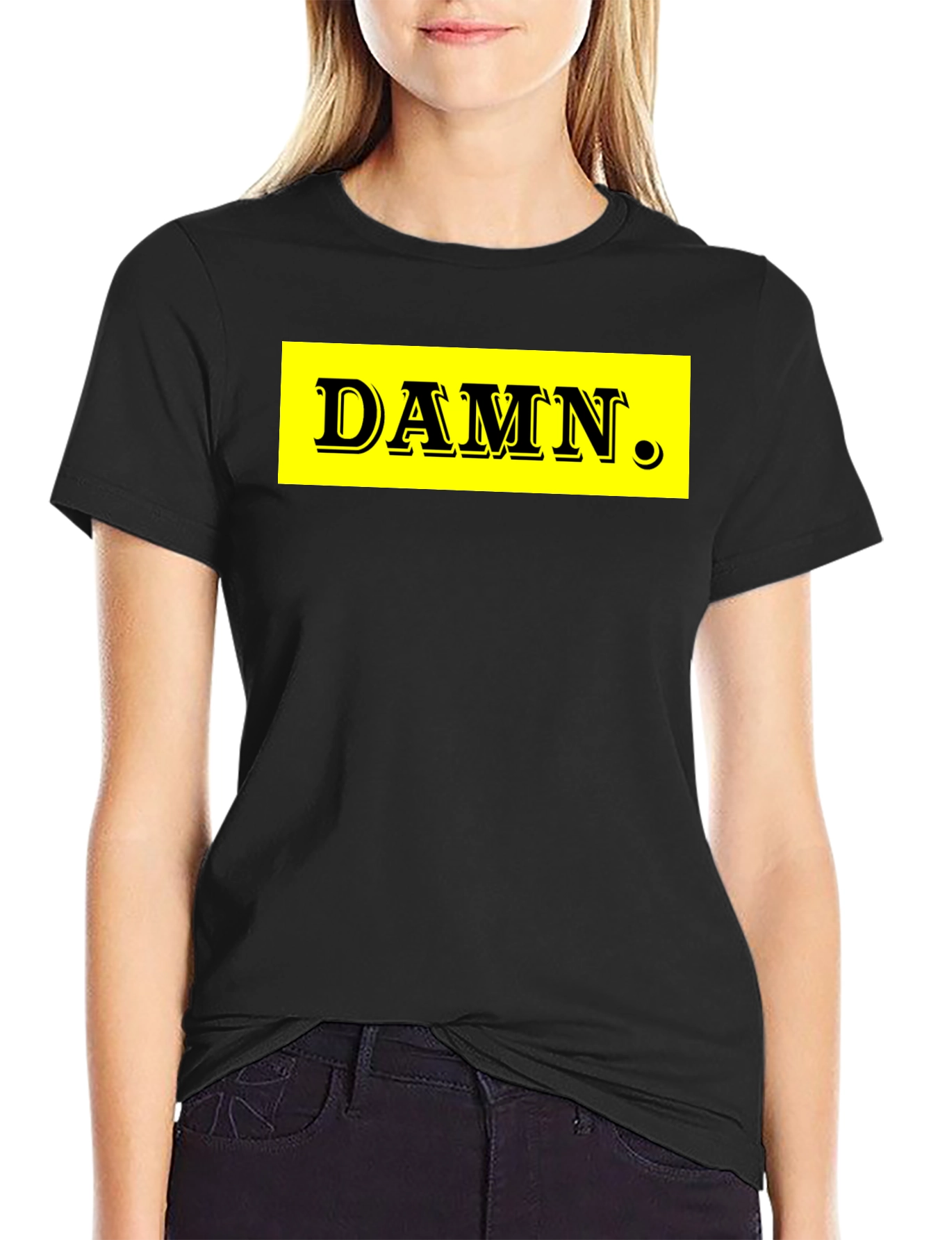DAMN. Graphic Tee - Black Cotton Blend