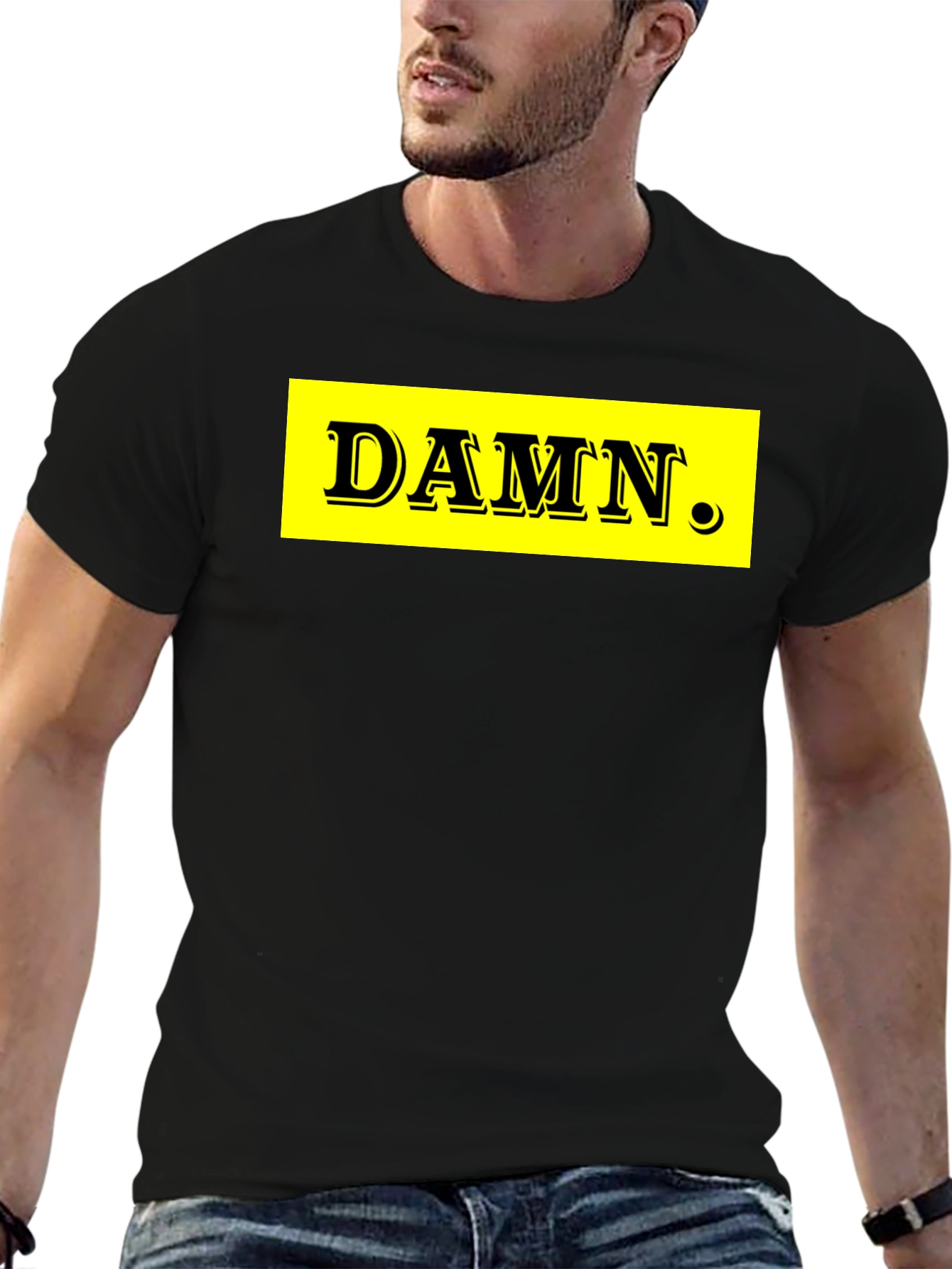 DAMN. Graphic Tee - Black Cotton Blend