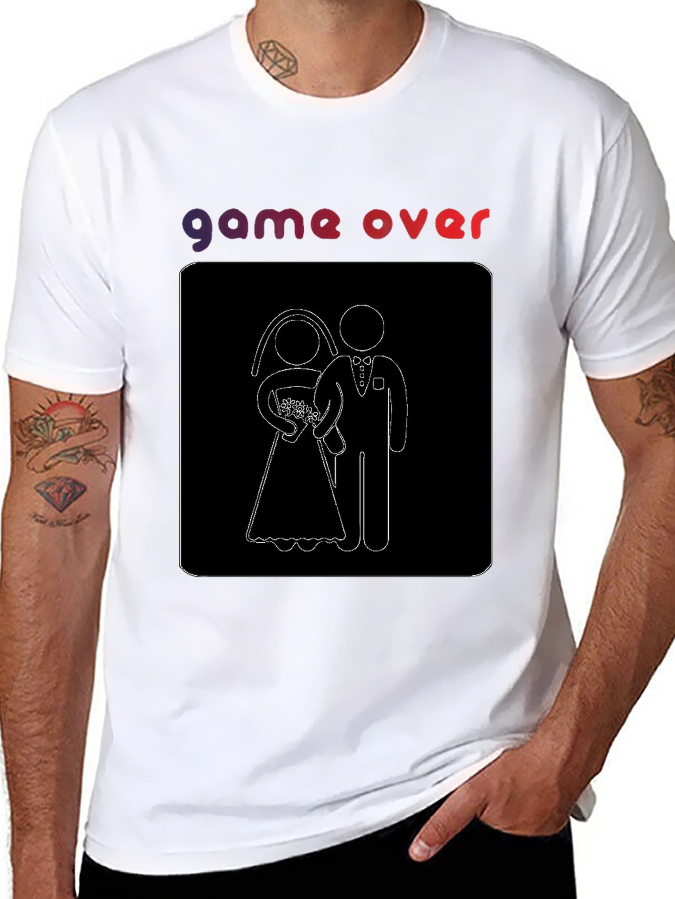 Game Over Wedding T-Shirt - Funny Groom Tee