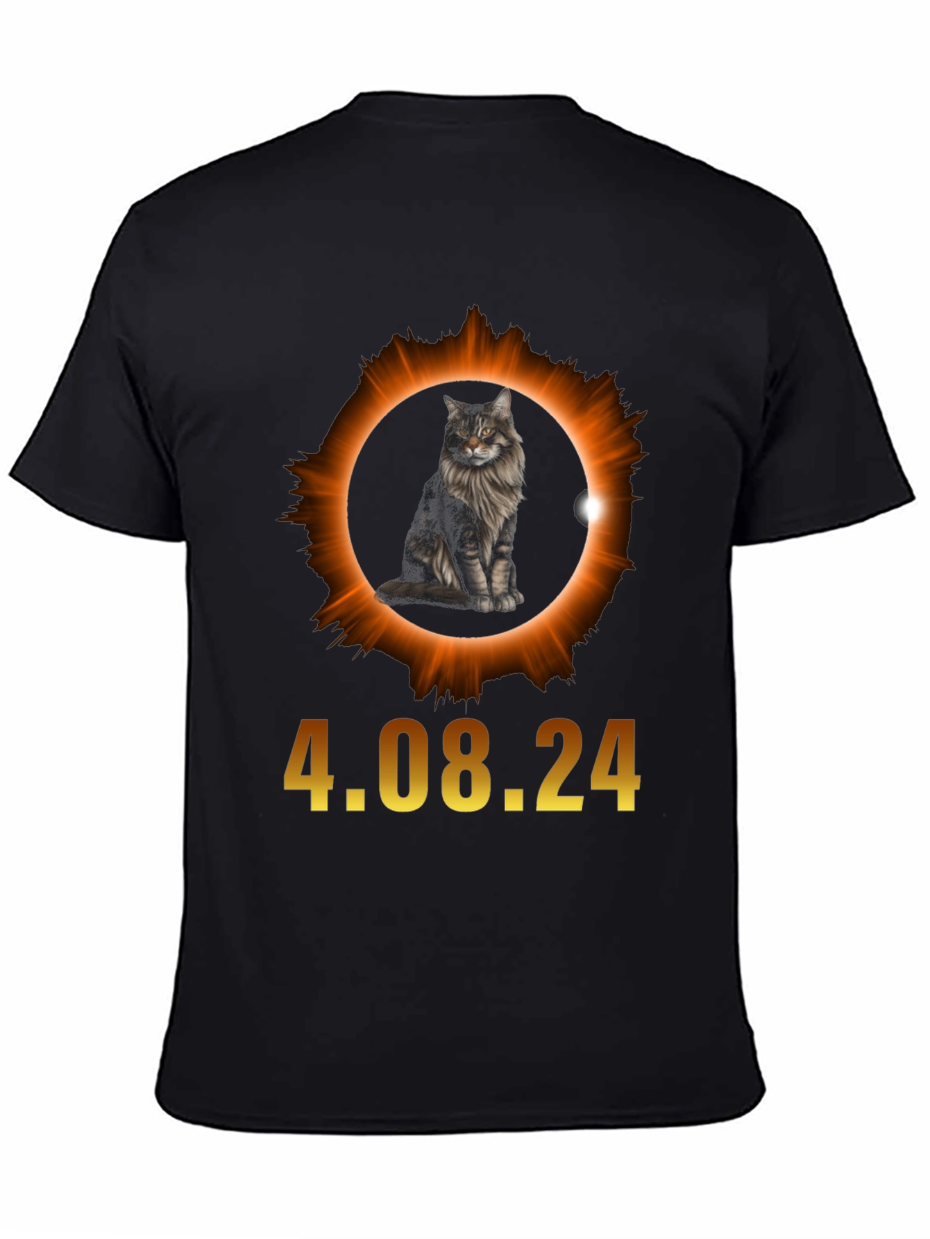 Total Solar Eclipse 4.08.24 Cat Graphic Tee