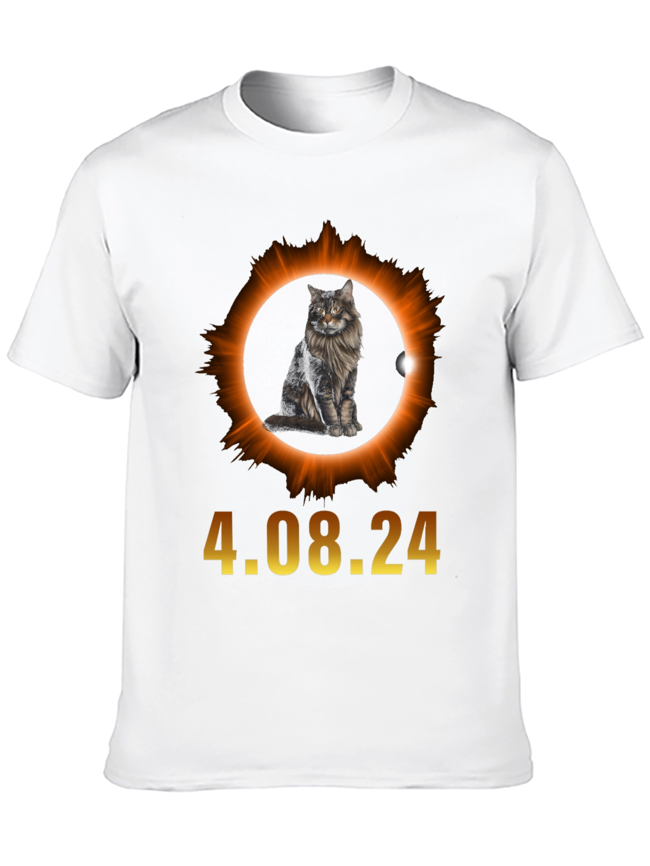 Total Solar Eclipse 4.08.24 Cat Graphic Tee