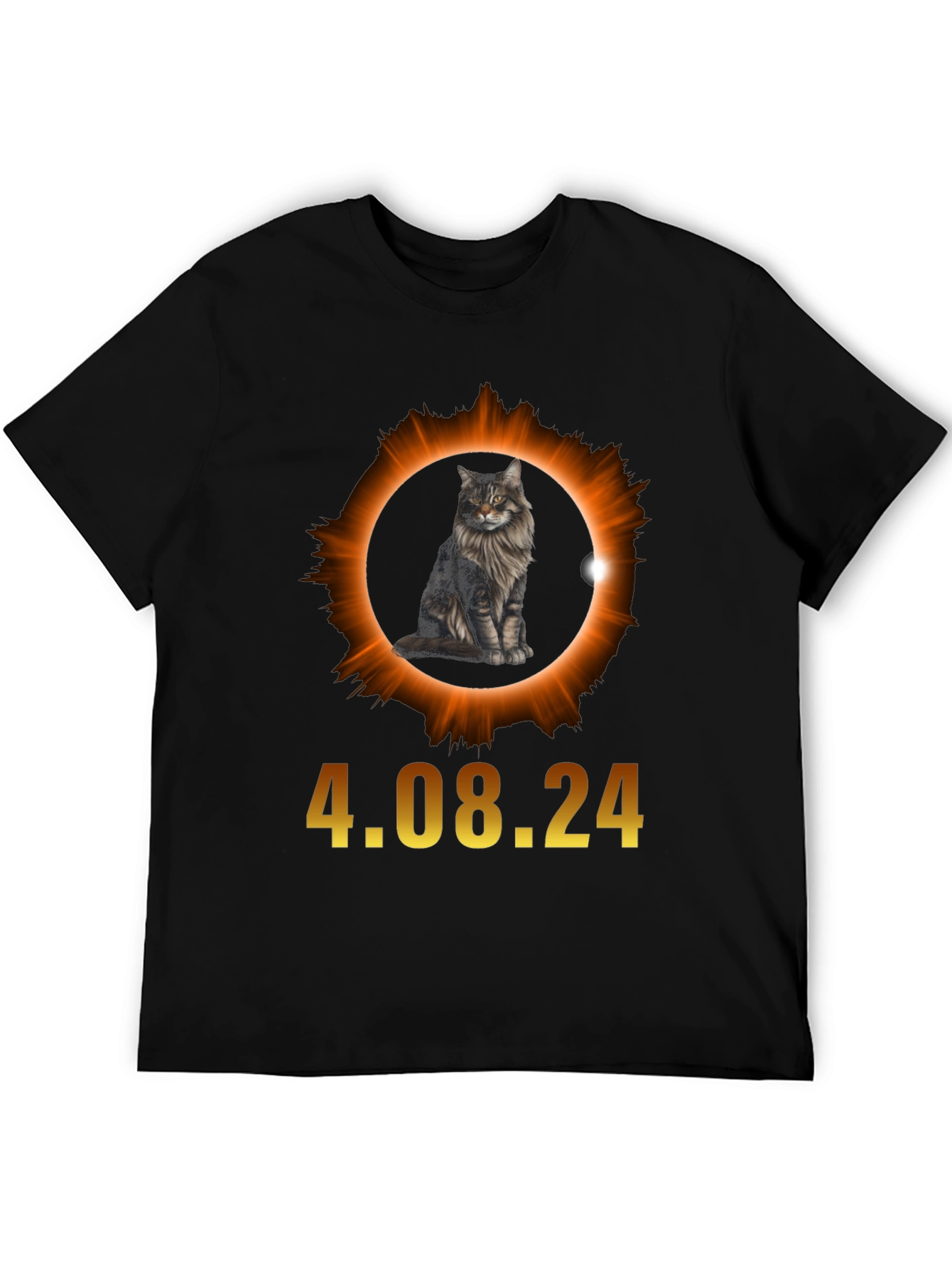 Total Solar Eclipse 4.08.24 Cat Graphic Tee