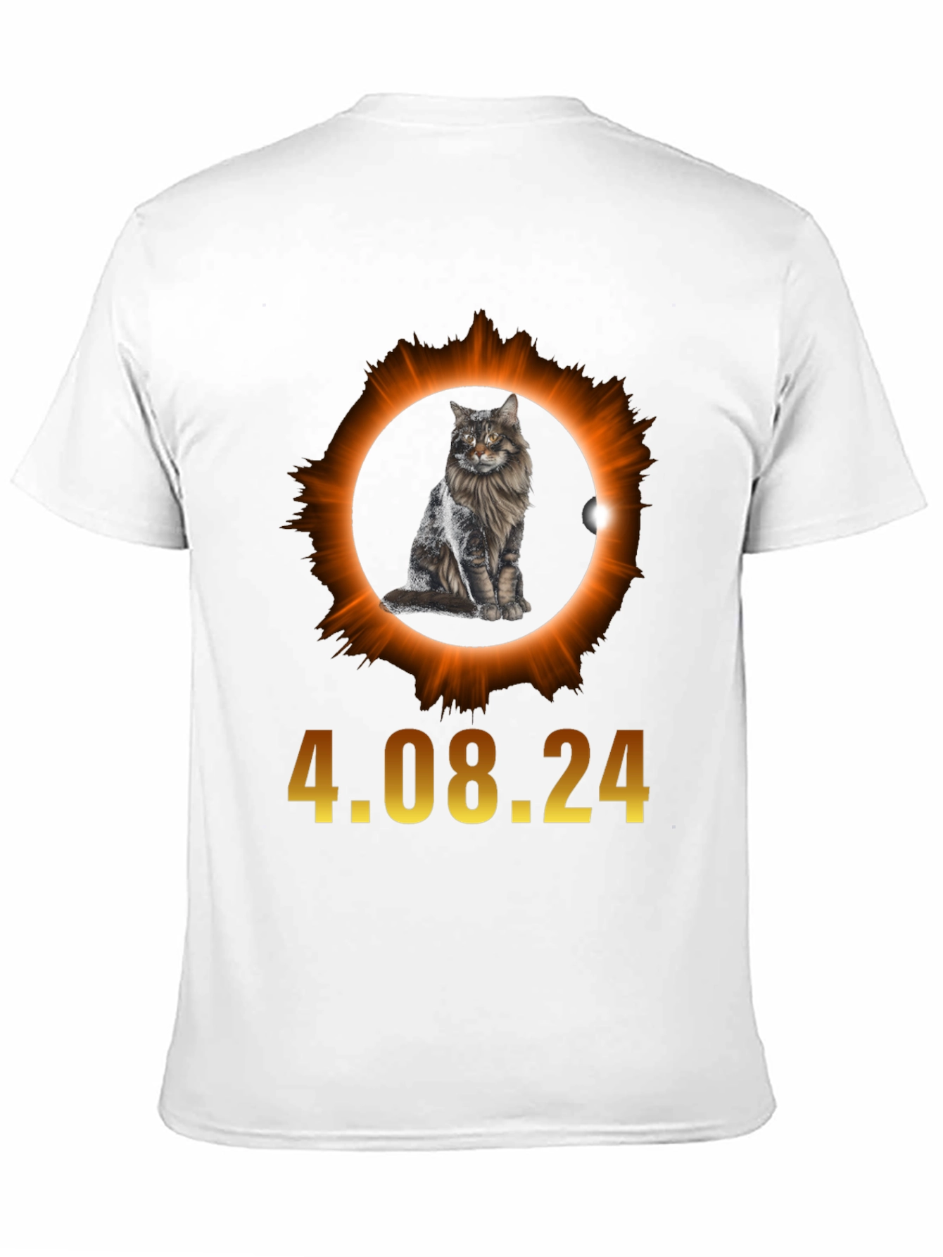 Total Solar Eclipse 4.08.24 Cat Graphic Tee