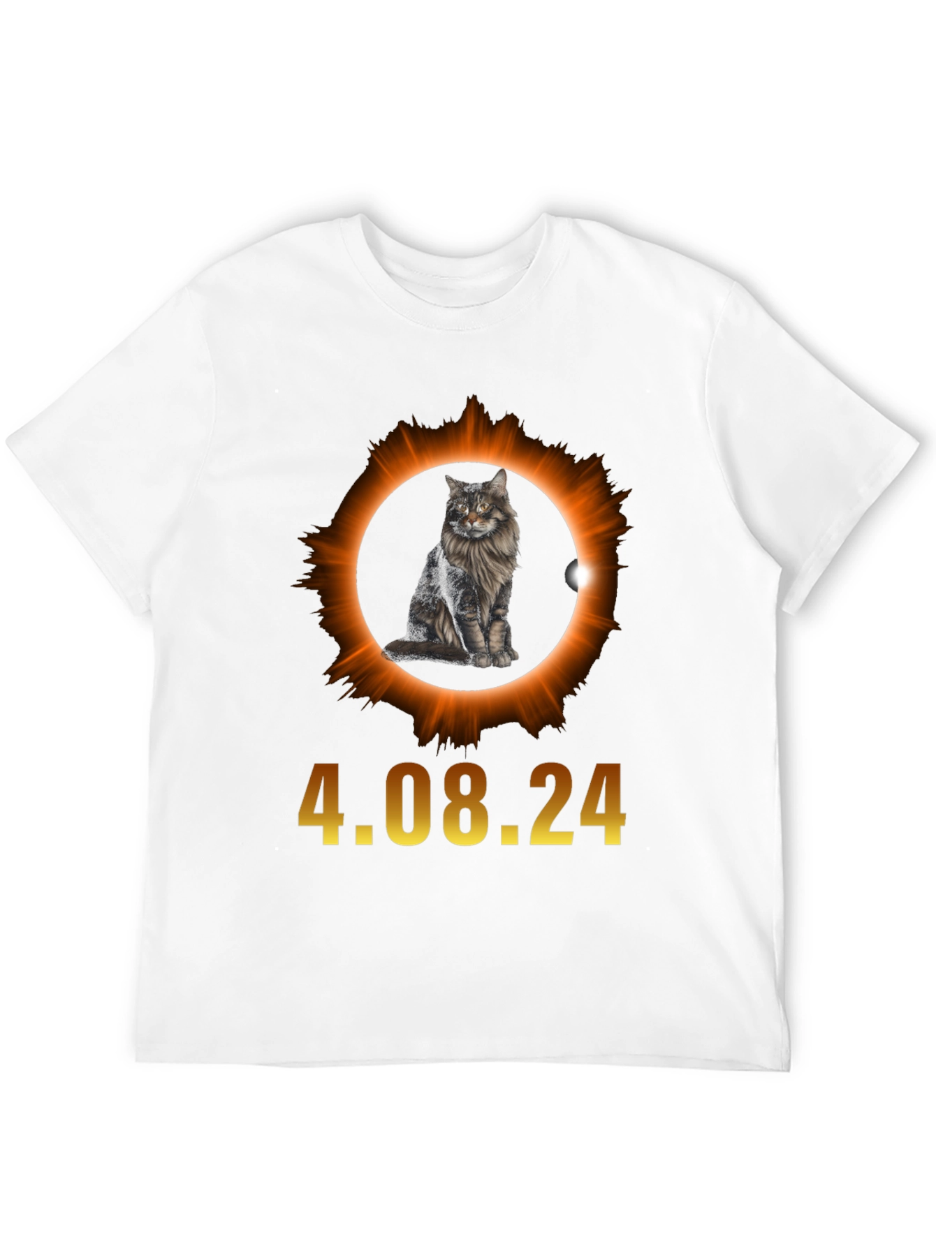 Total Solar Eclipse 4.08.24 Cat Graphic Tee