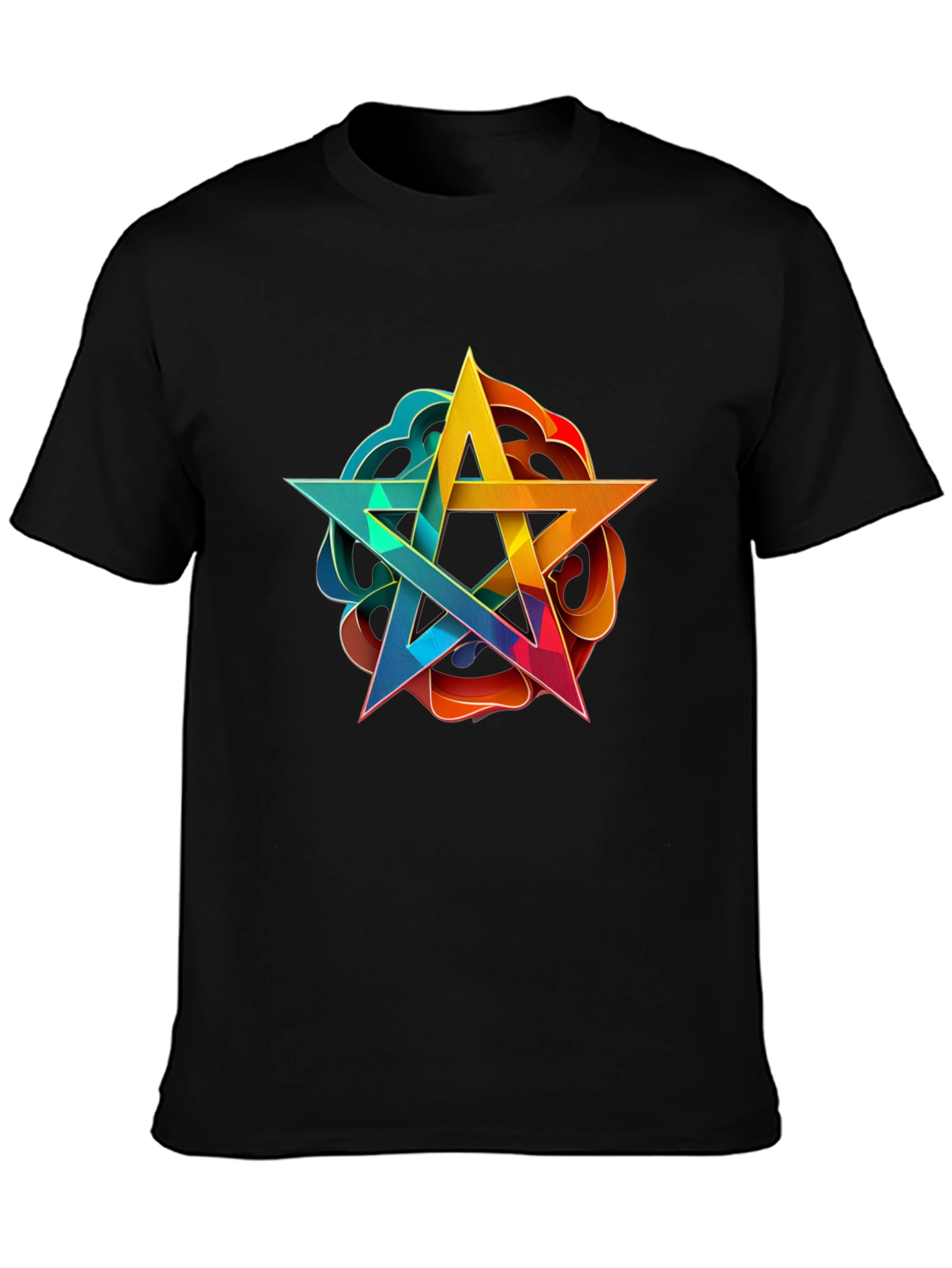 Geometric Star Graphic Tee - Stylish Comfort