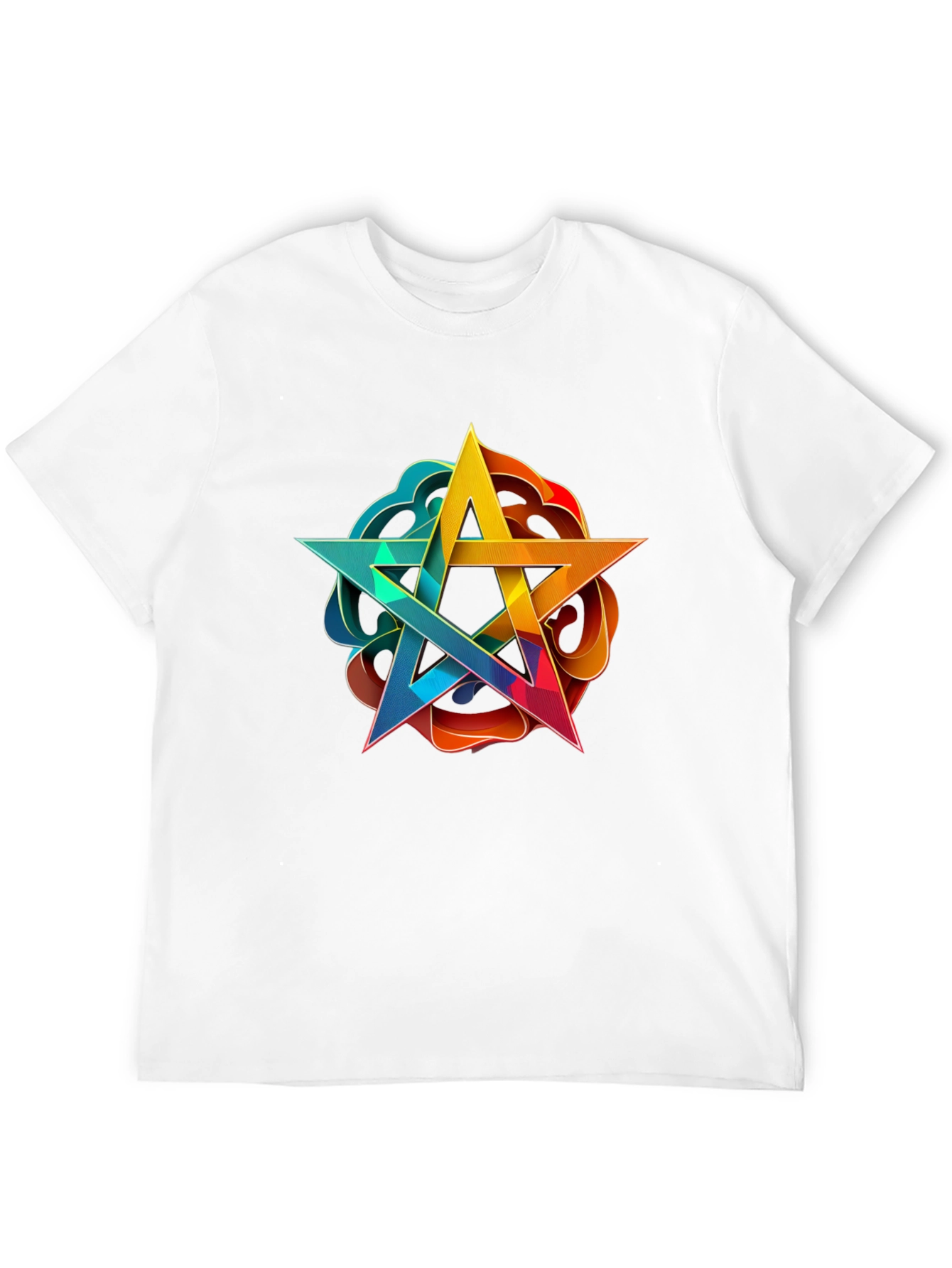 Geometric Star Graphic Tee - Stylish Comfort