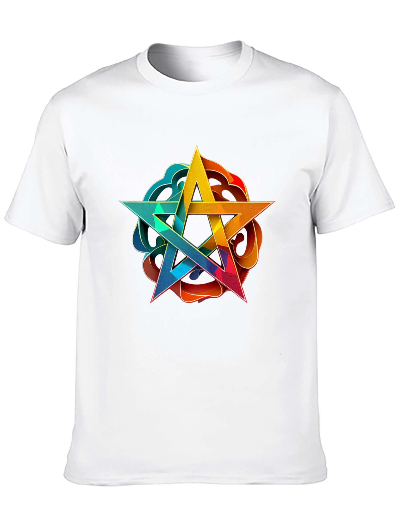Geometric Star Graphic Tee - Stylish Comfort