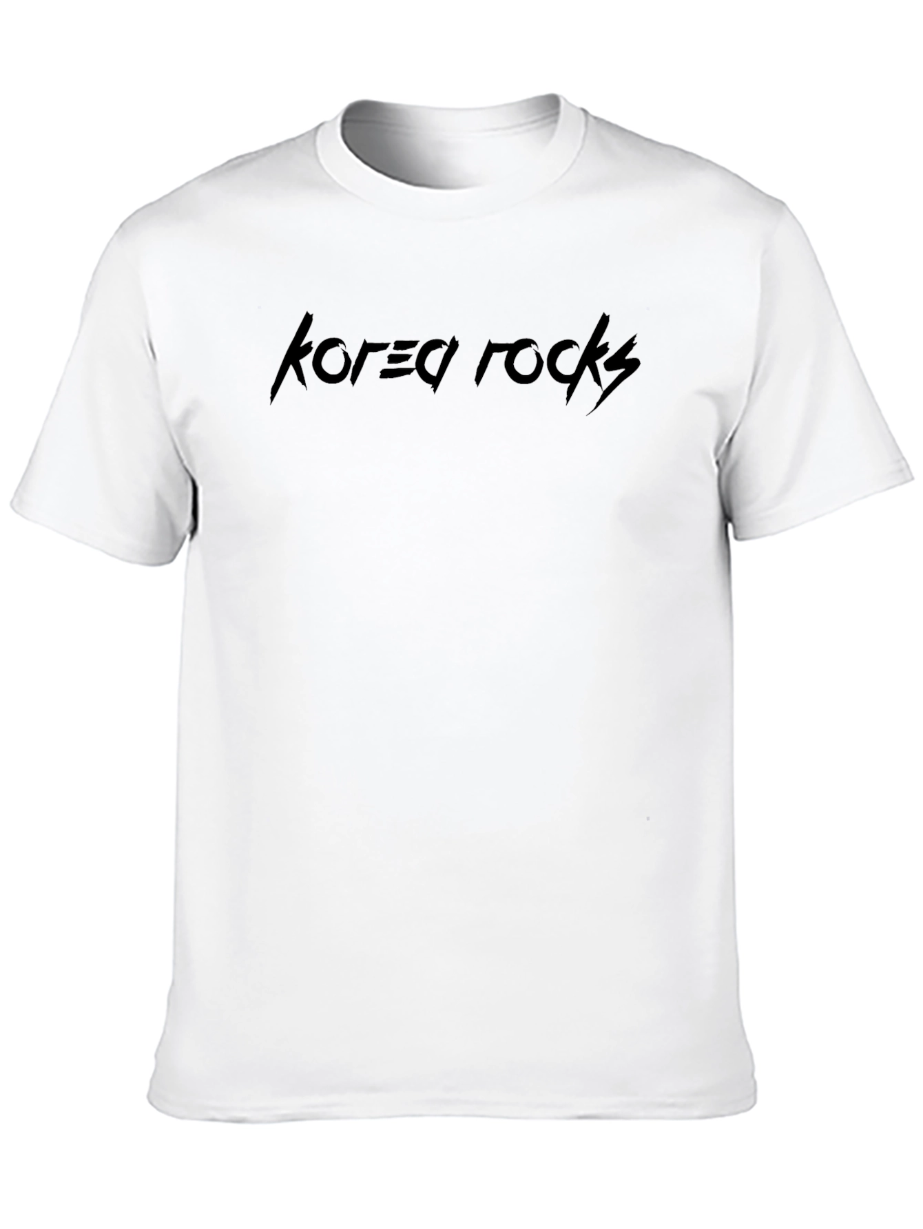 Korea Rocks Black Graphic T-Shirt
