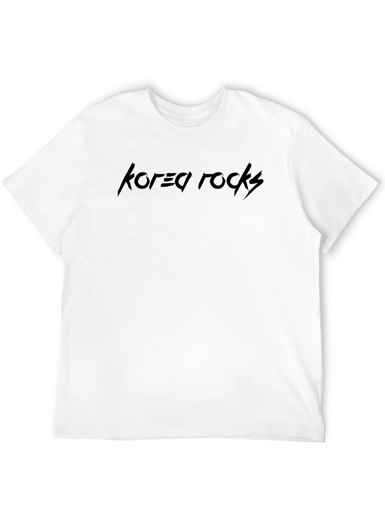 Korea Rocks Black Graphic T-Shirt
