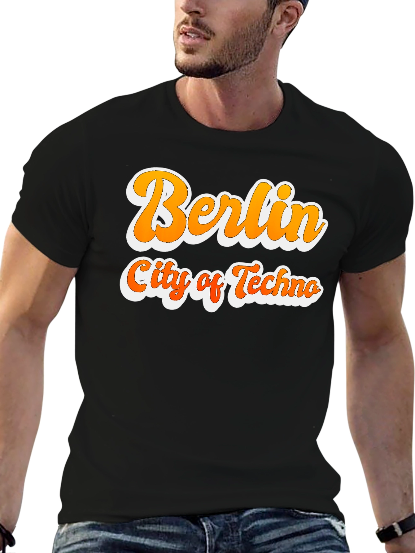 Berlin City of Techno Graphic T-Shirt - Black