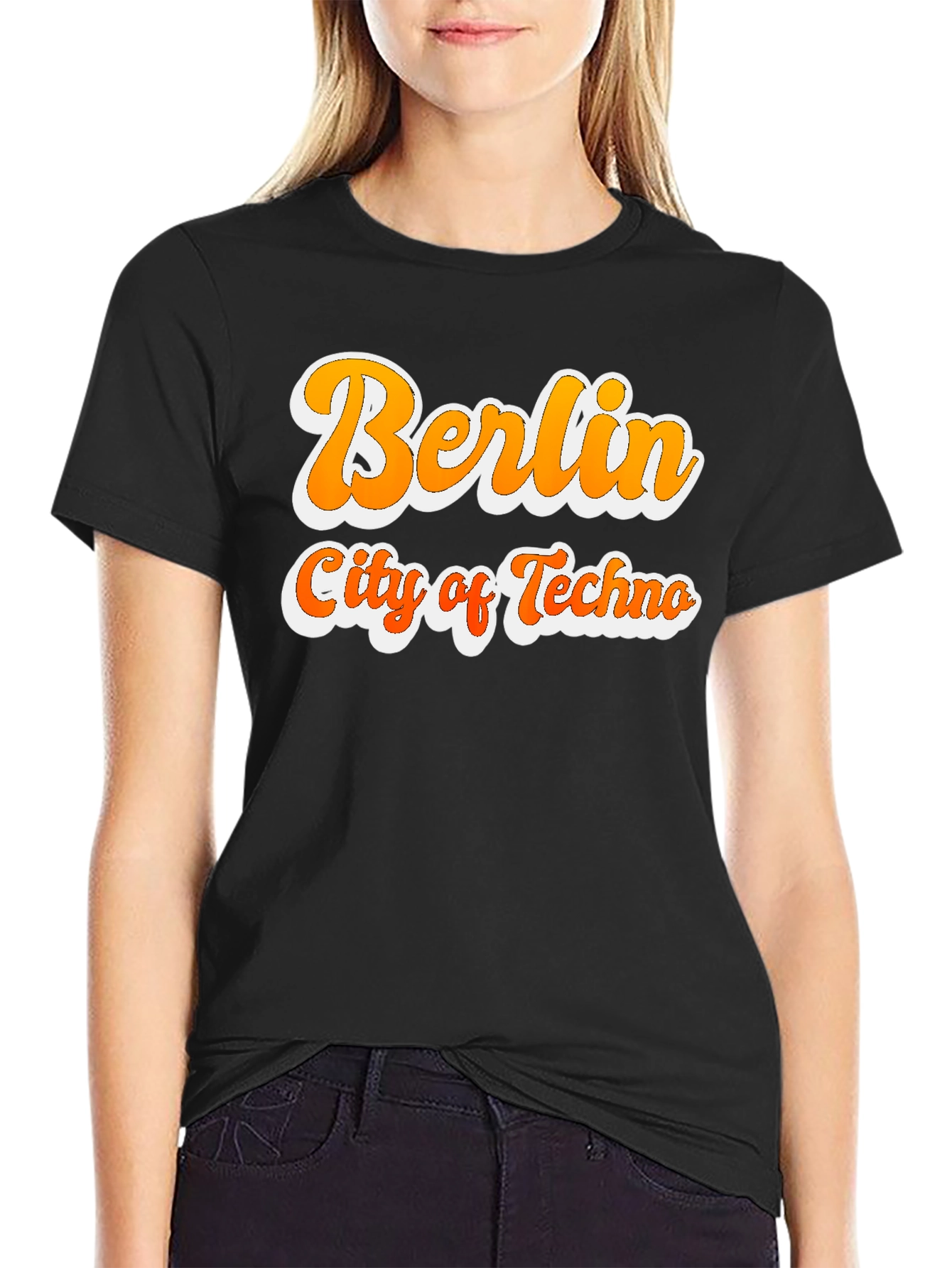 Berlin City of Techno Graphic T-Shirt - Black