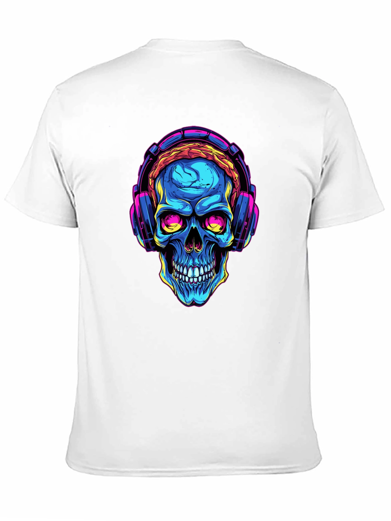 Skull with Headphones Graphic Tee