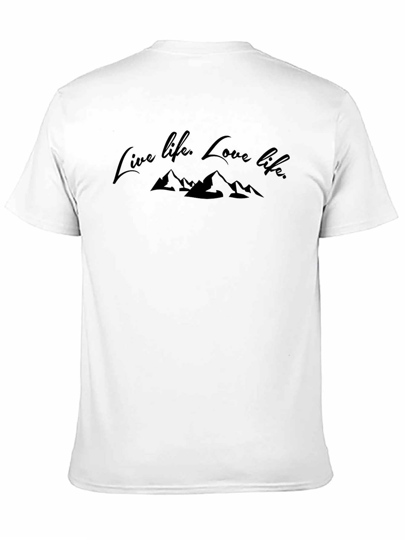 Live Love Life Mountain Graphic Tee - Black