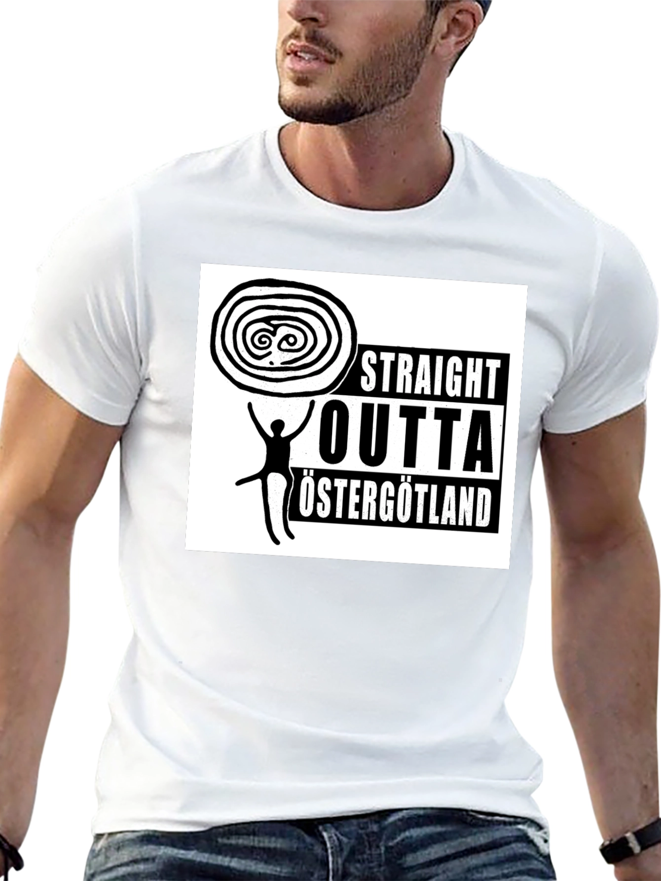 Straight Outta Östergötland Black T-Shirt