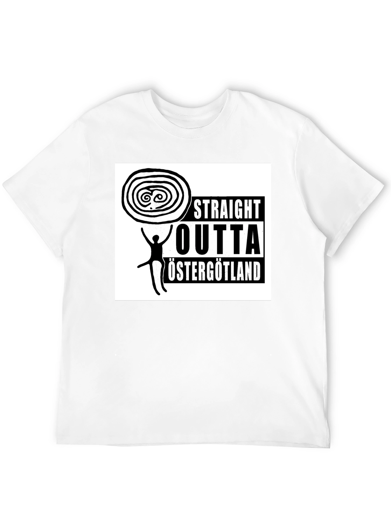 Straight Outta Östergötland Black T-Shirt