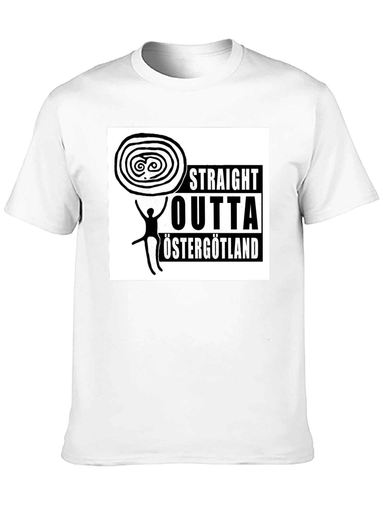 Straight Outta Östergötland Black T-Shirt