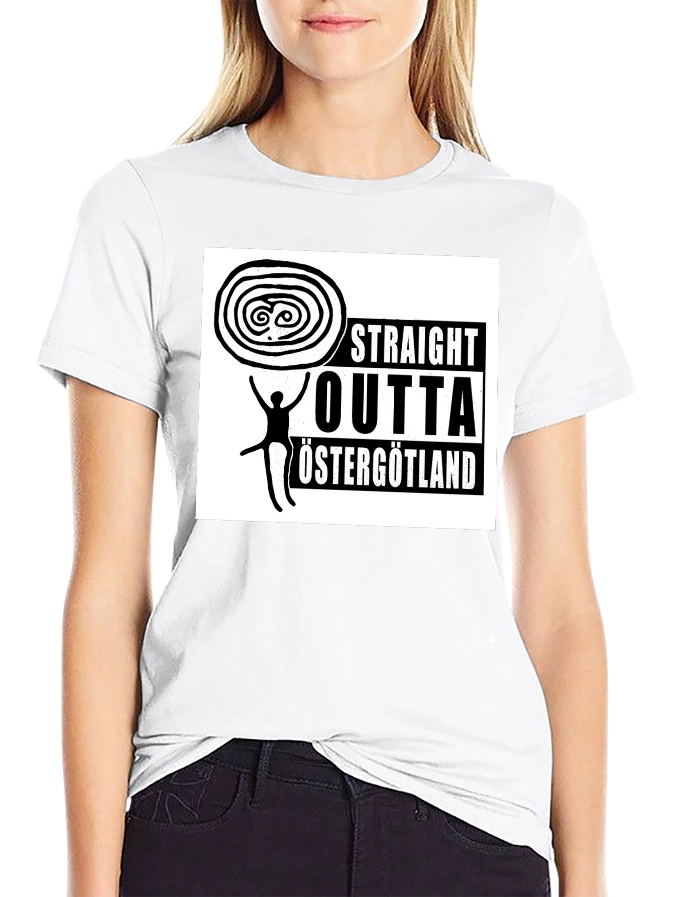 Straight Outta Östergötland Black T-Shirt