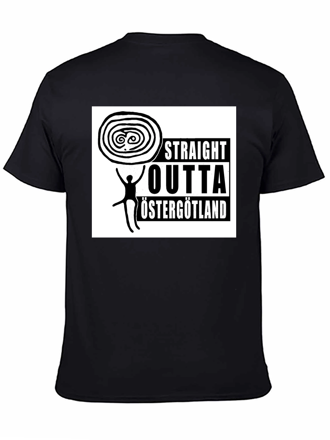 Straight Outta Östergötland Black T-Shirt