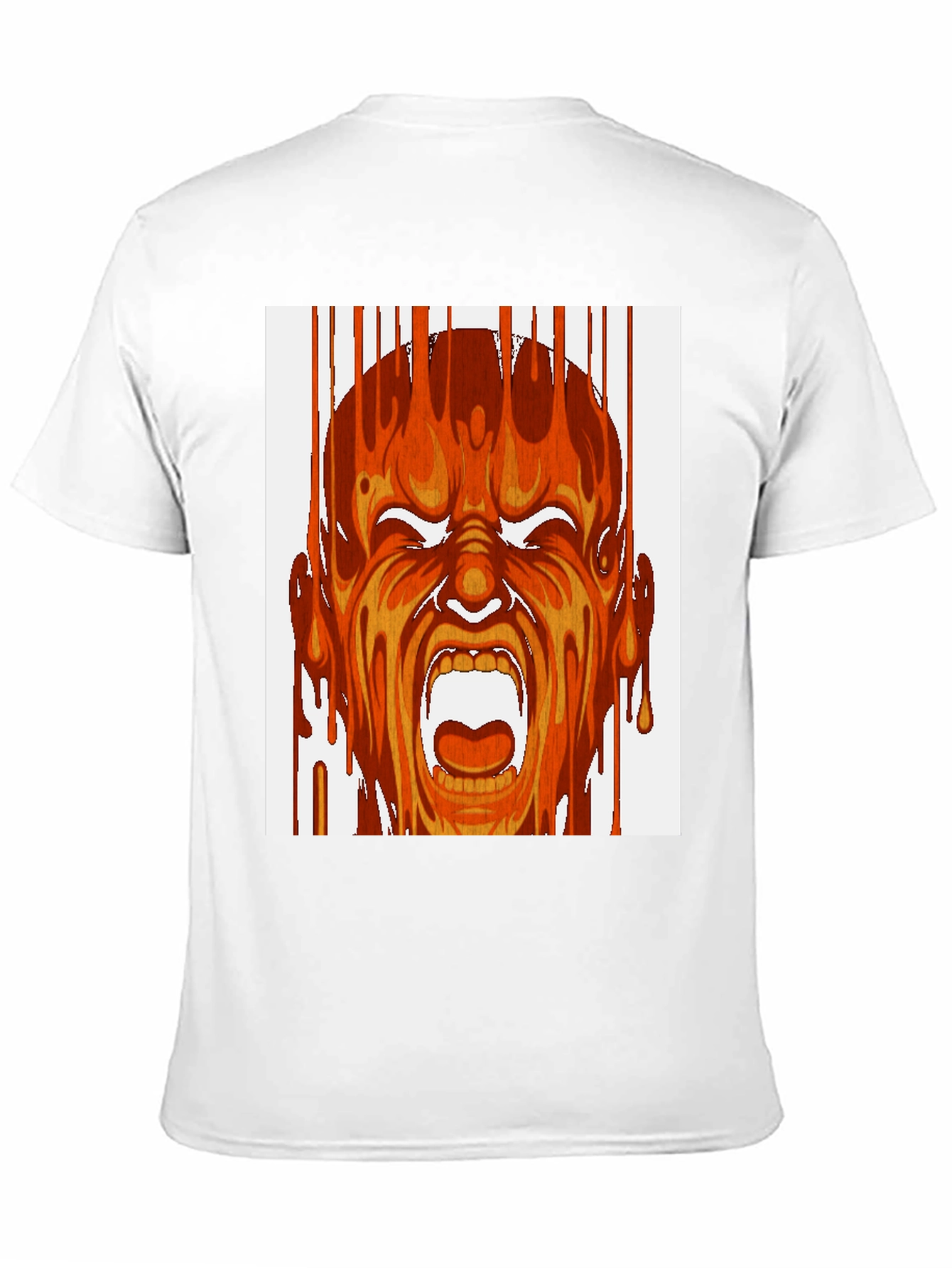 Fiery Scream Graphic Print Black T-Shirt
