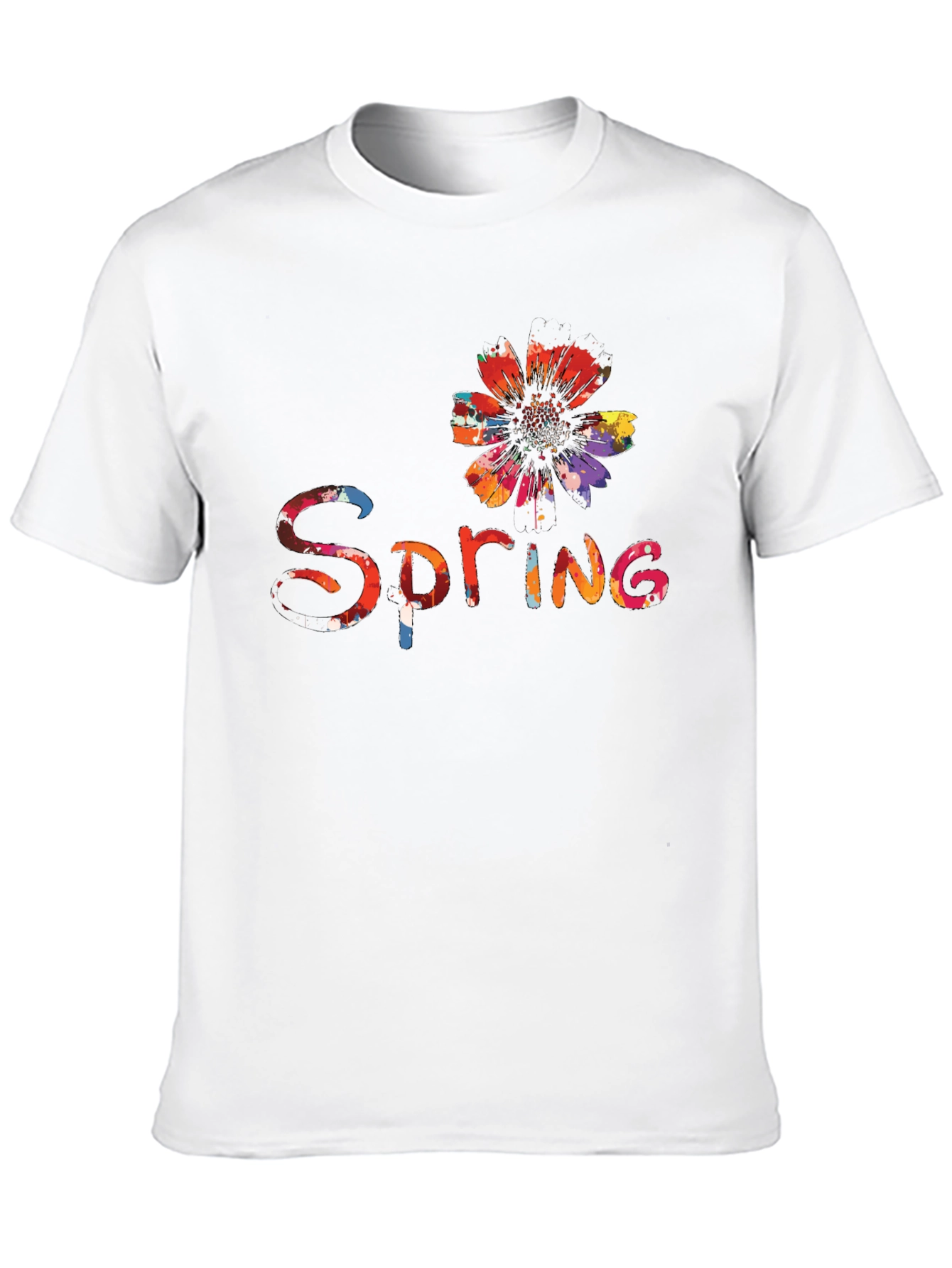 Spring Flower Graphic Tee - Black