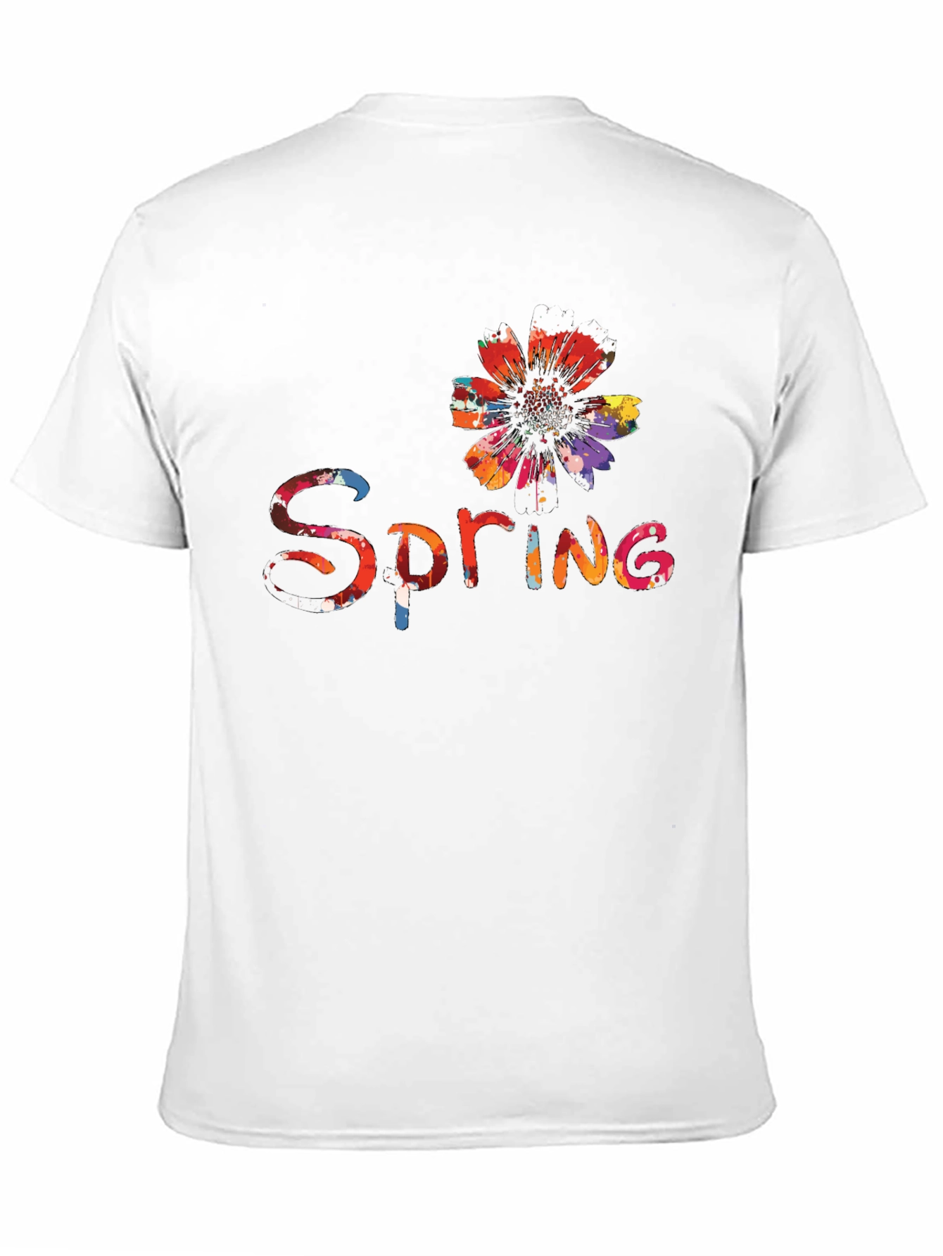 Spring Flower Graphic Tee - Black