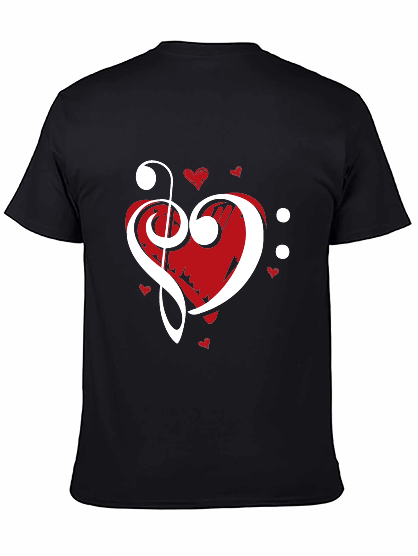 Music Heart Graphic Tee - Black