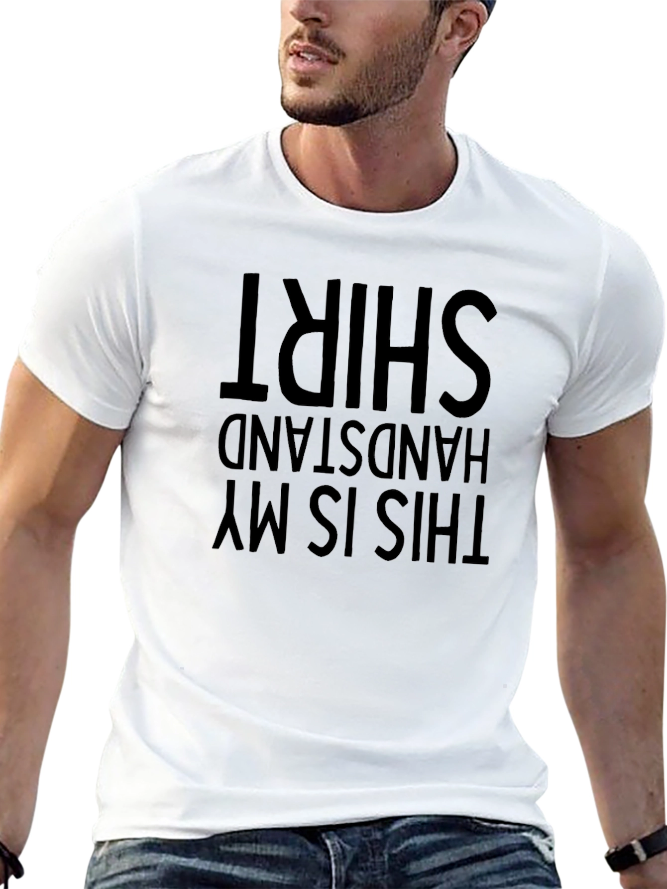 Handstand Shirt - Mens Black Graphic Tee