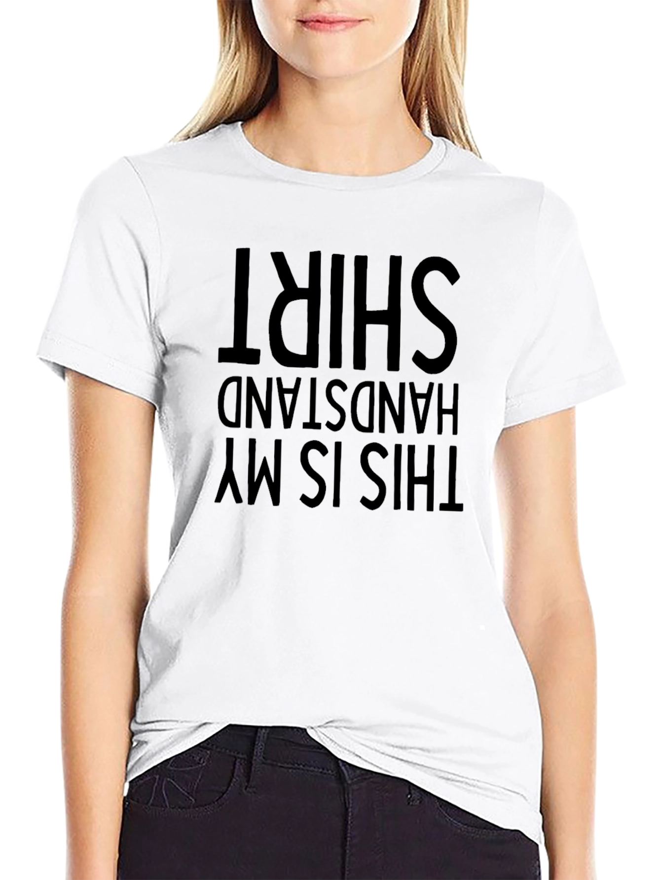 Handstand Shirt - Mens Black Graphic Tee