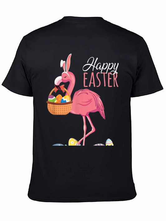 Easter Flamingo T-Shirt - Black