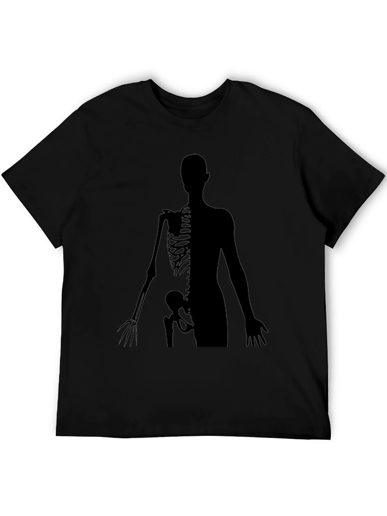 Anatomy Skeleton Print Crew Neck T-Shirt