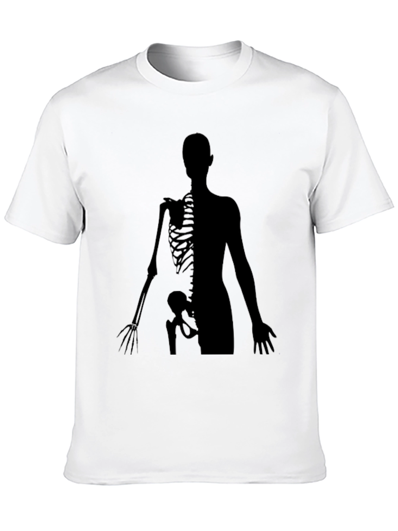 Anatomy Skeleton Print Crew Neck T-Shirt