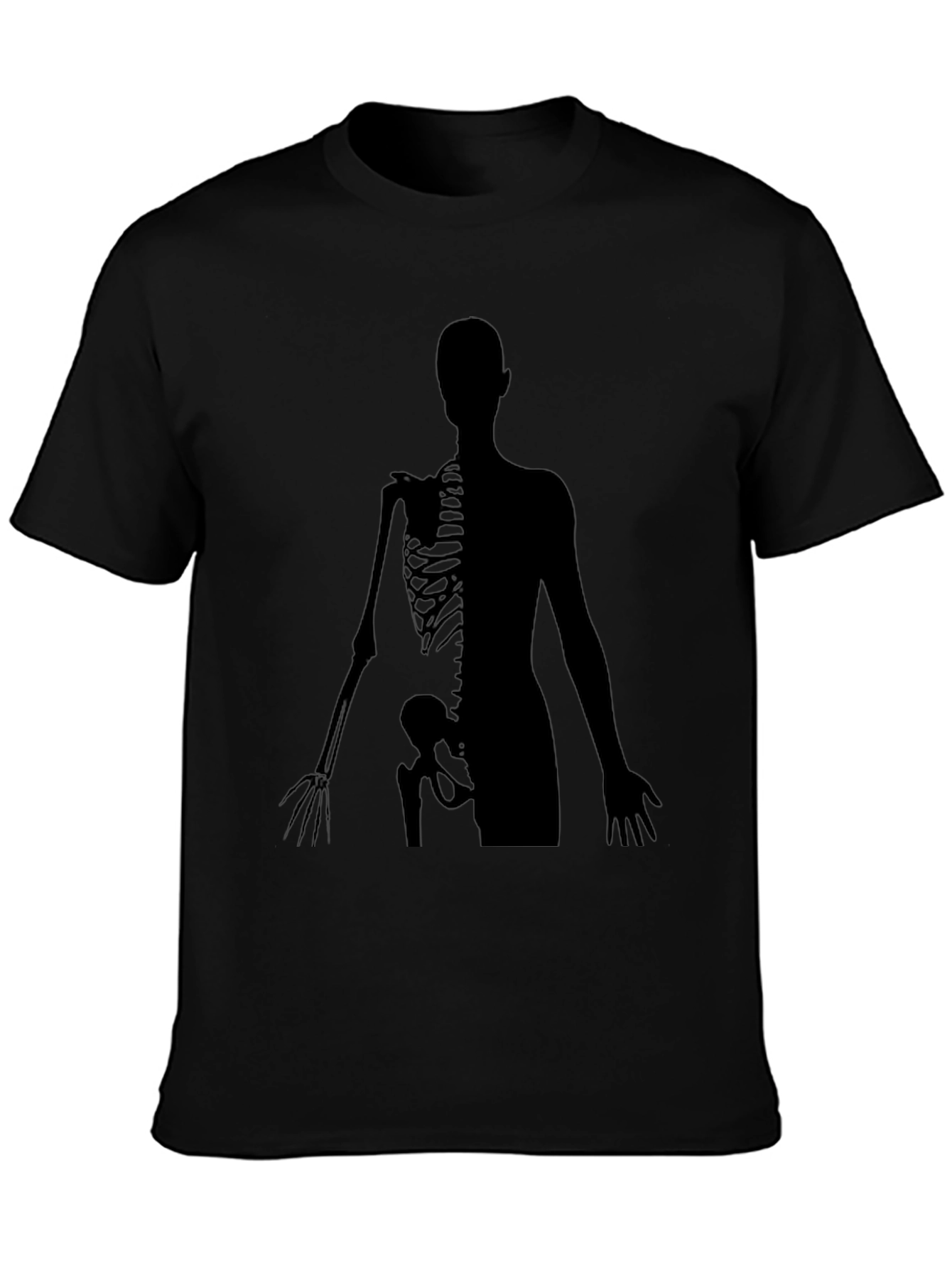Anatomy Skeleton Print Crew Neck T-Shirt