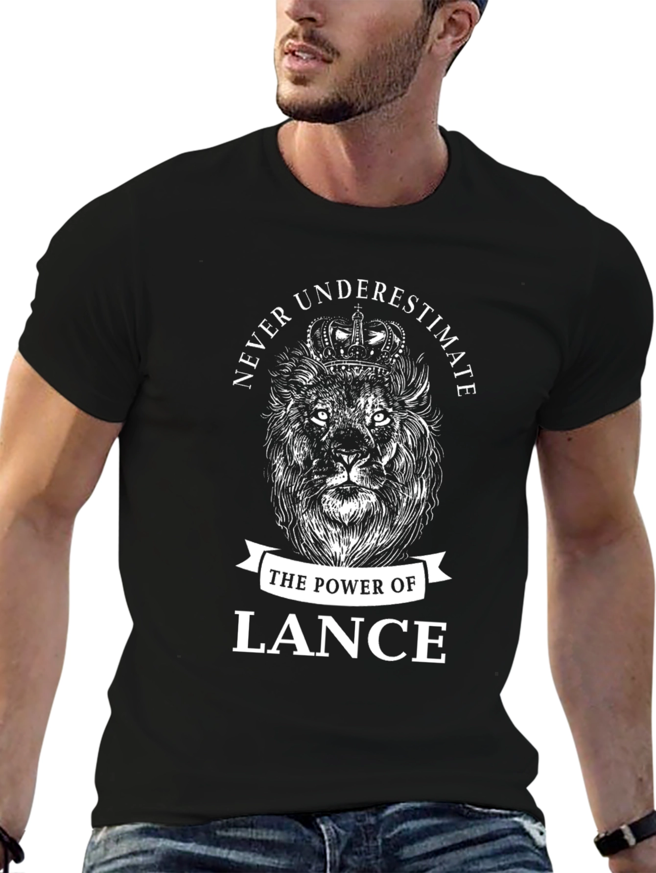 Never Underestimate Lance T-Shirt Lion Graphic Tee
