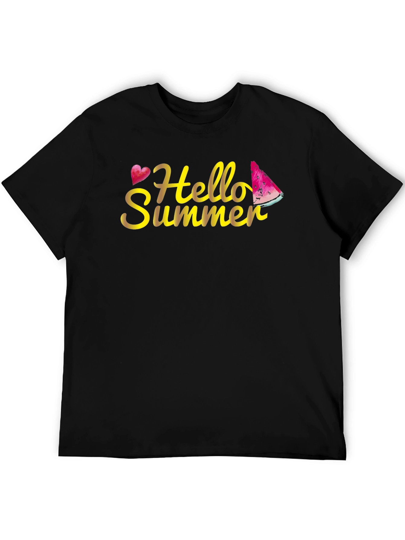 Hello Summer Black T-Shirt