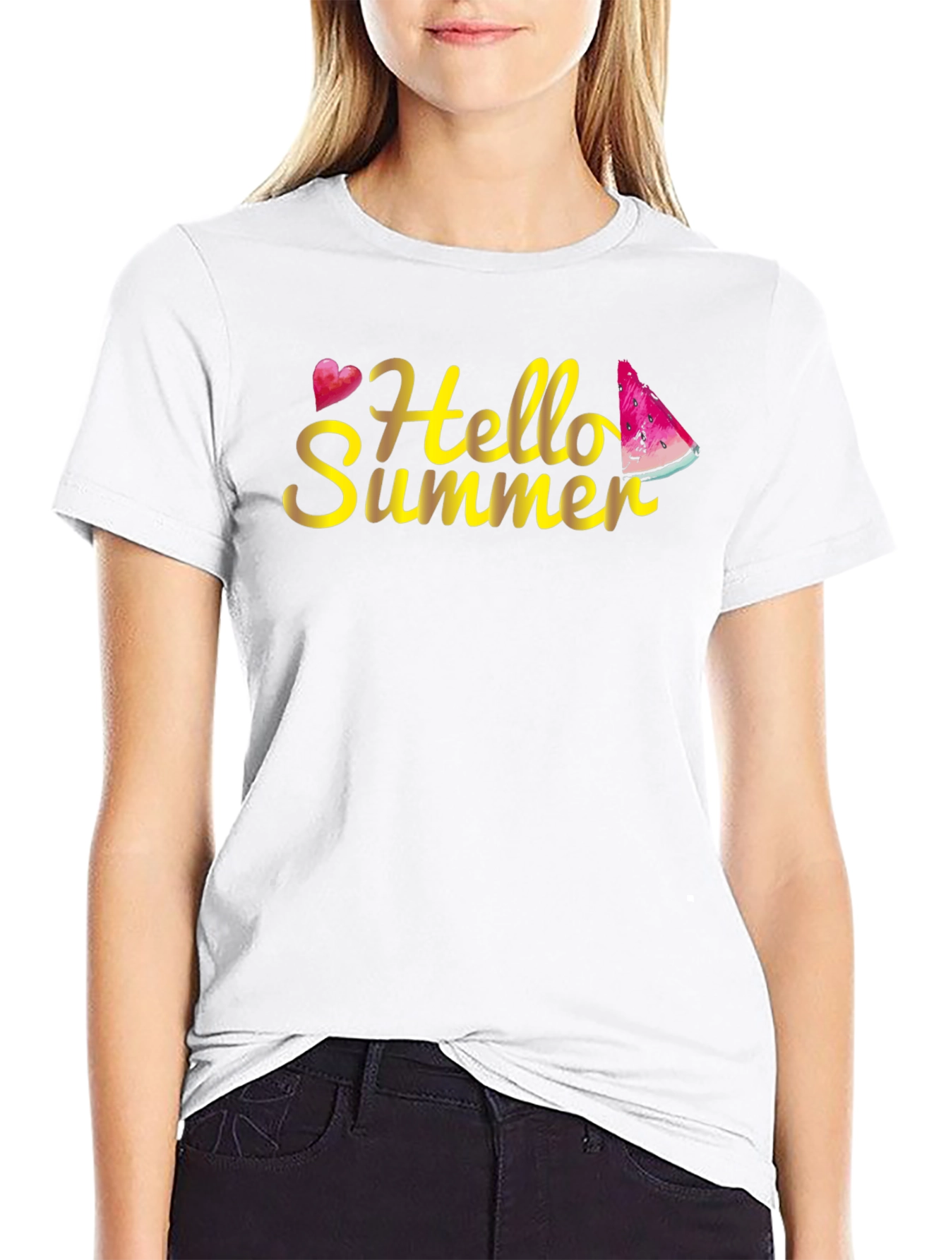 Hello Summer Black T-Shirt