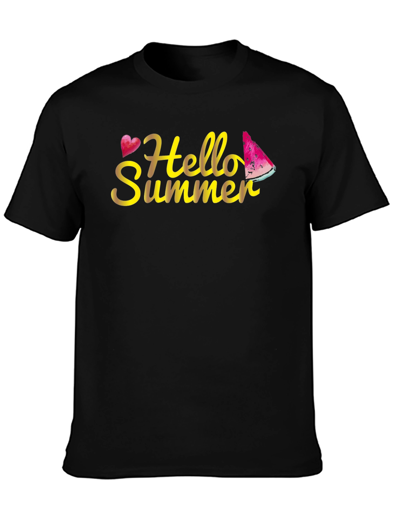 Hello Summer Black T-Shirt