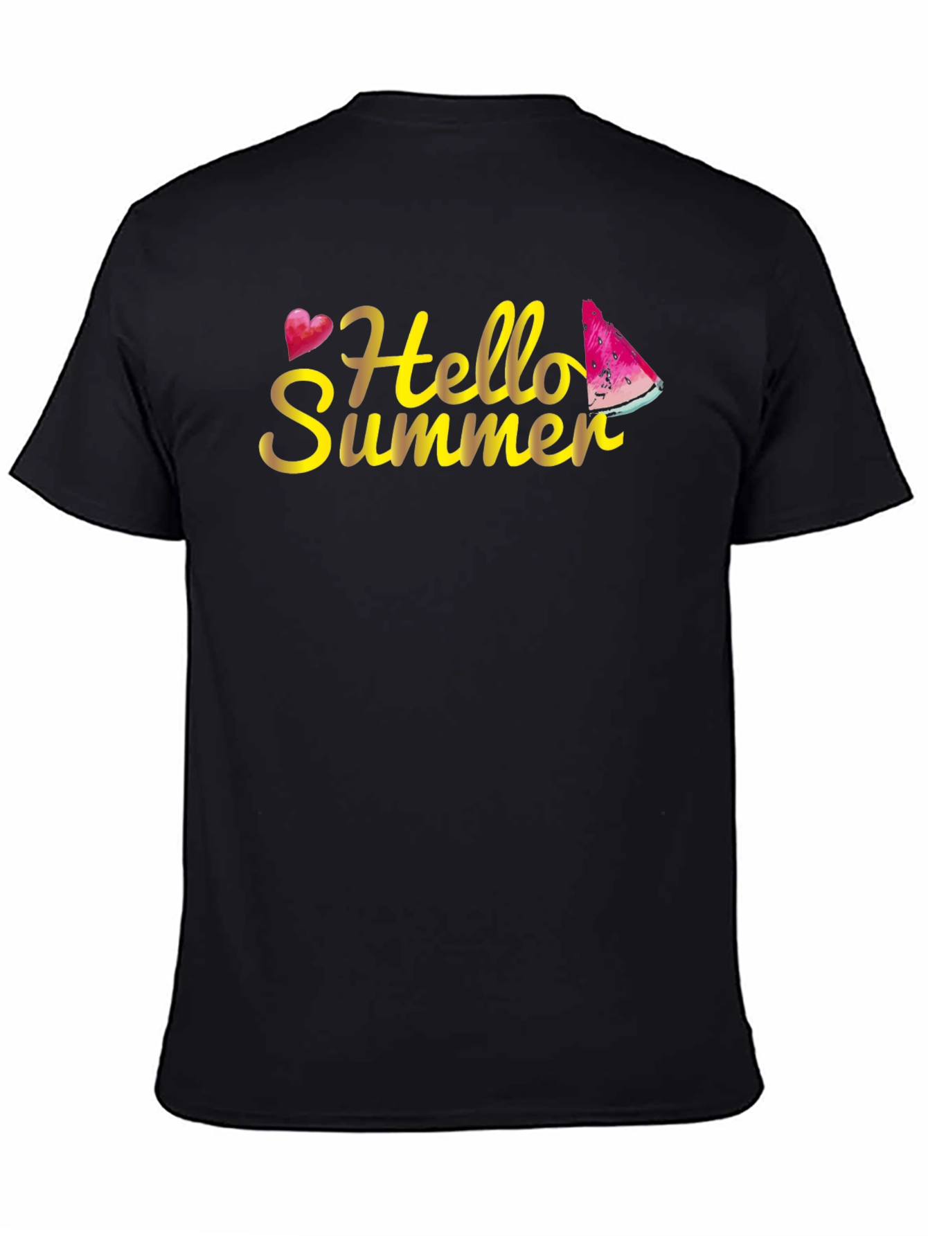 Hello Summer Black T-Shirt