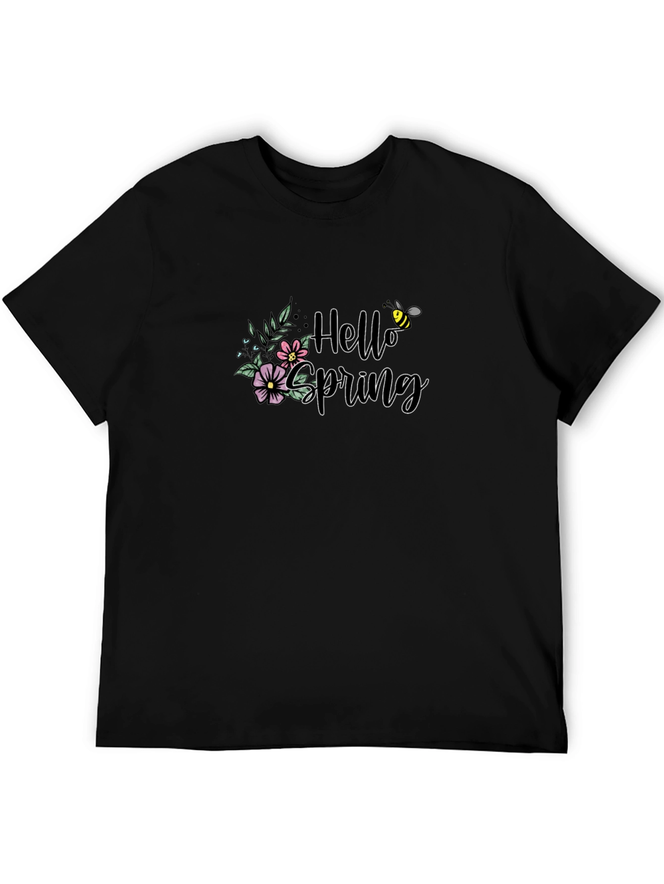 Hello Spring Floral Graphic T-Shirt
